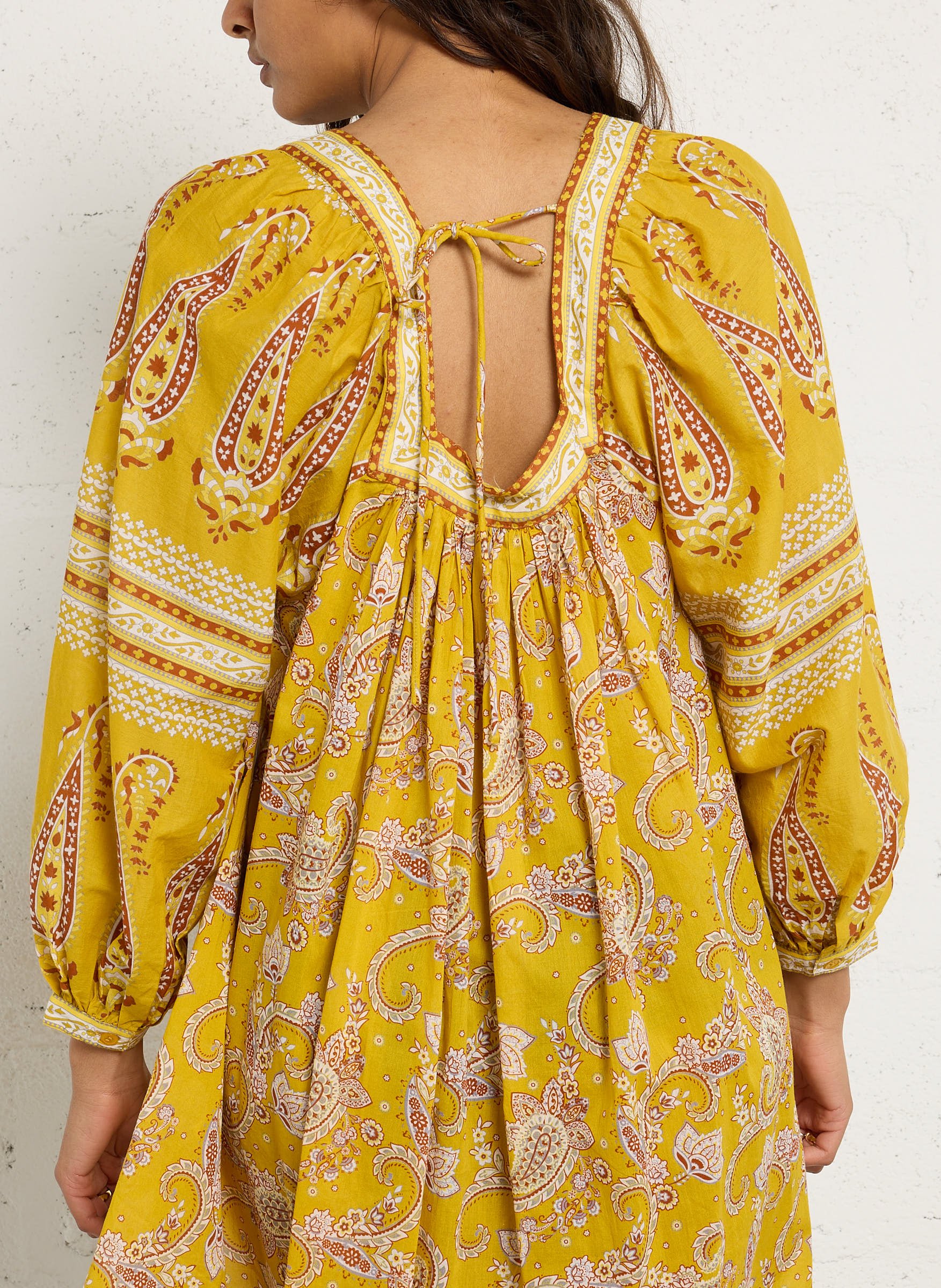 Robe courte ample en coton PETITE MENDIGOTE Vert