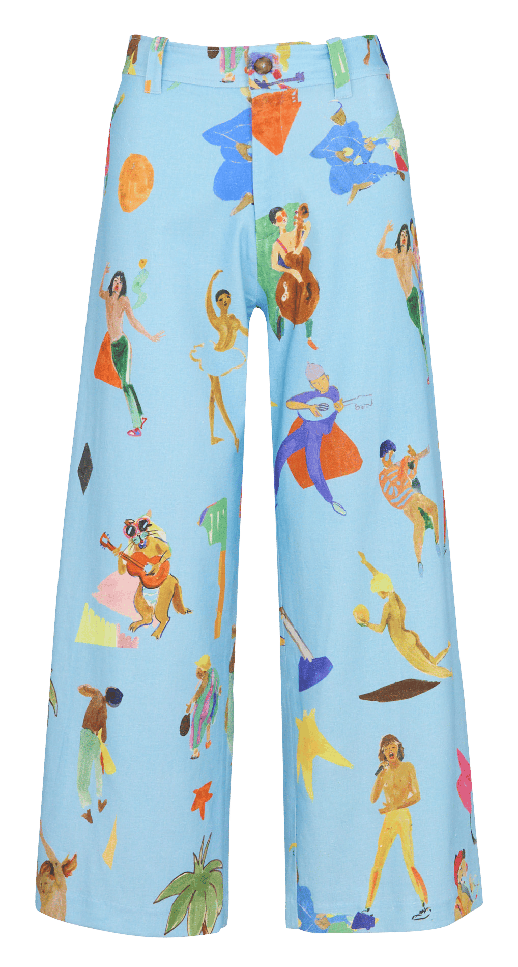 Norton printed straight trousers G.KERO Blue