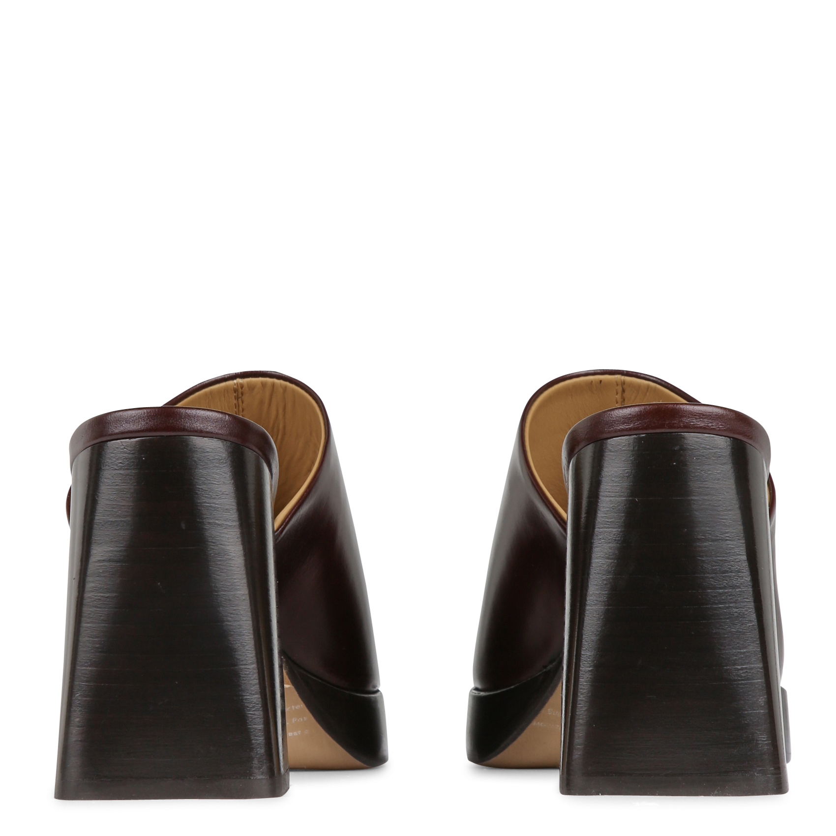 Hoge leren muiltjes BOBBIES Bruin