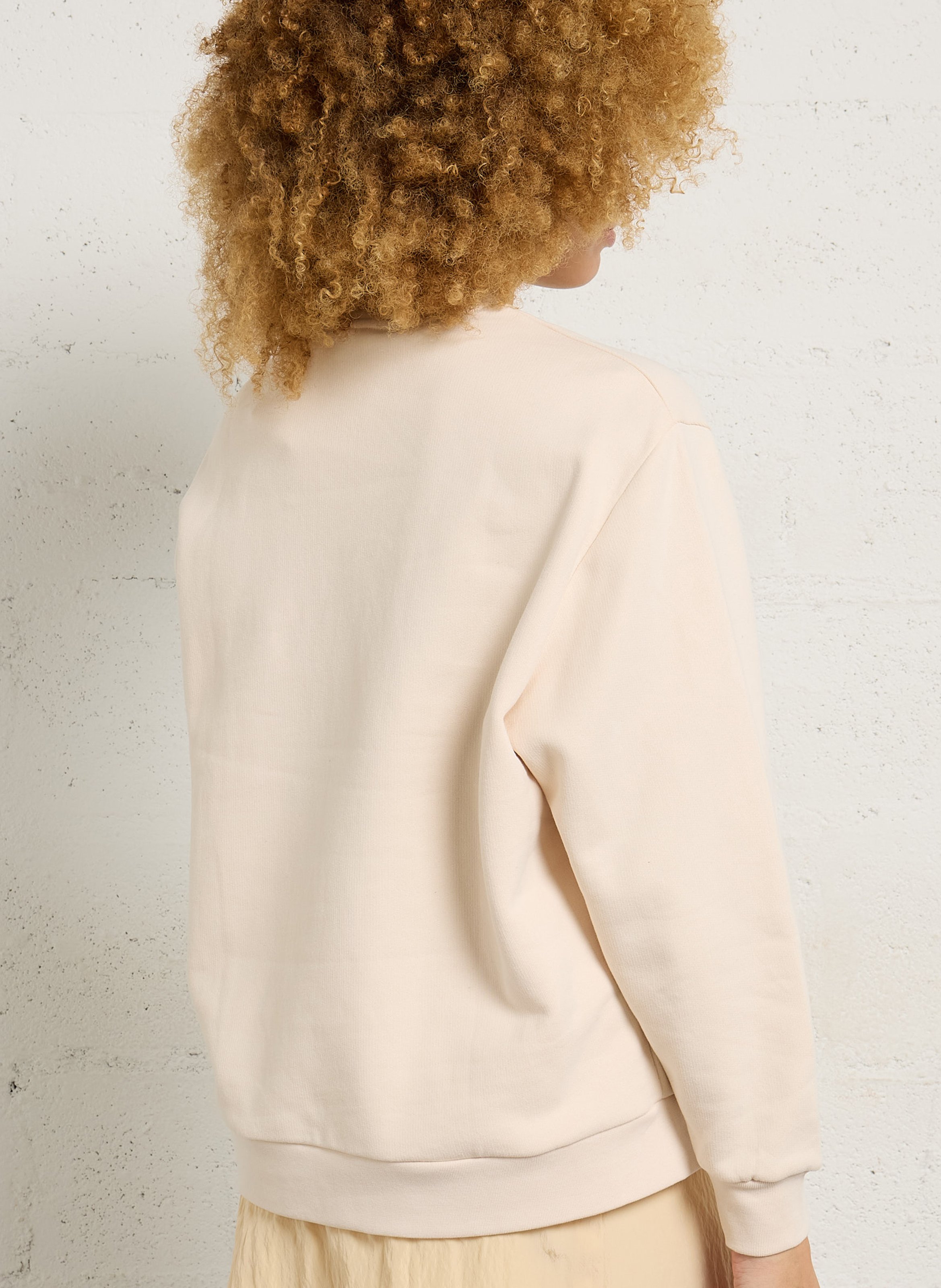 Sweat col rond en coton ELISE CHALMIN Blanc