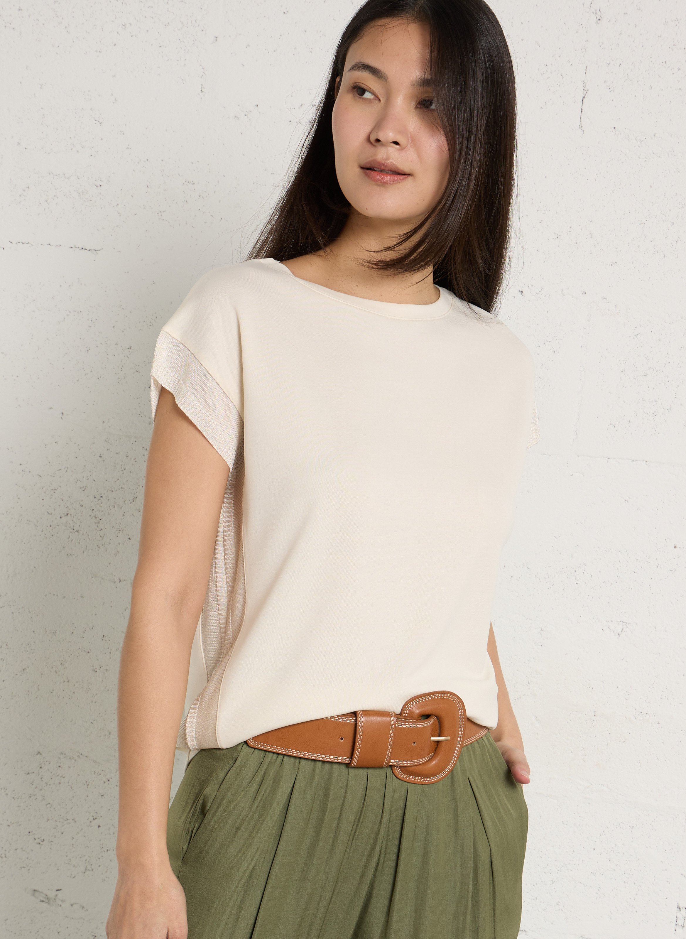 Tee-shirt col rond MAISON 123 Beige