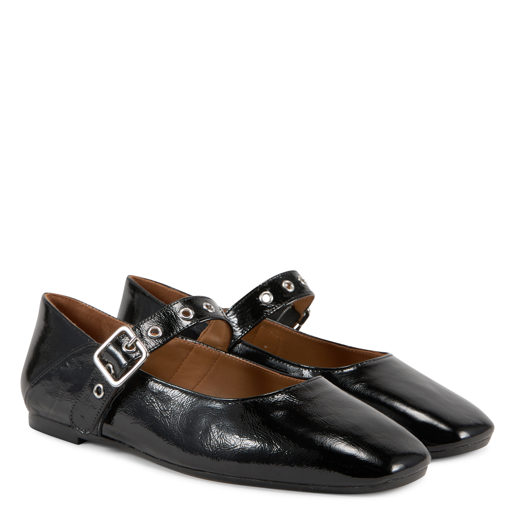Ballerines en cuir vernis SAISON 1865 Noir