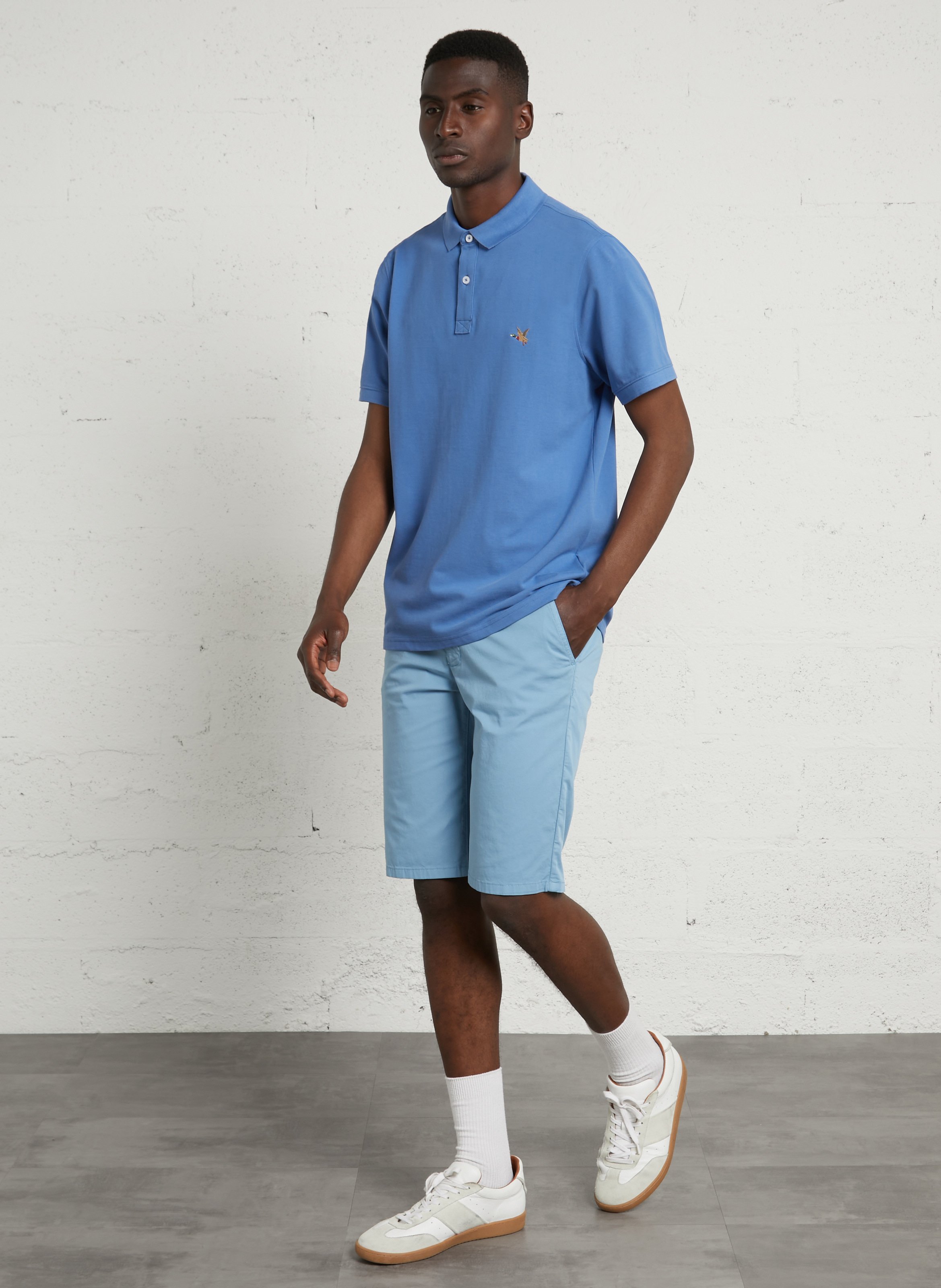 Polo manches courtes en coton bio CHEVIGNON Bleu