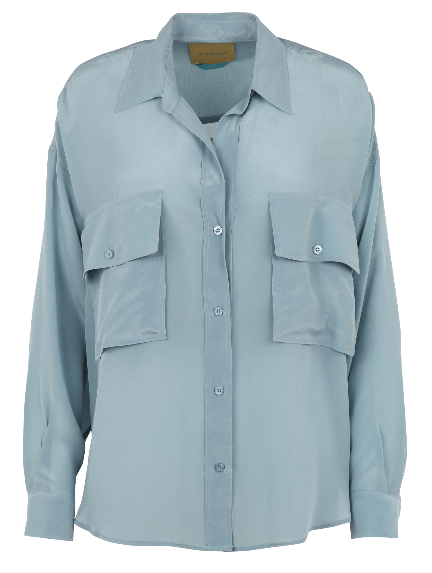 Loose-fit silk shirt MOMONI Blue
