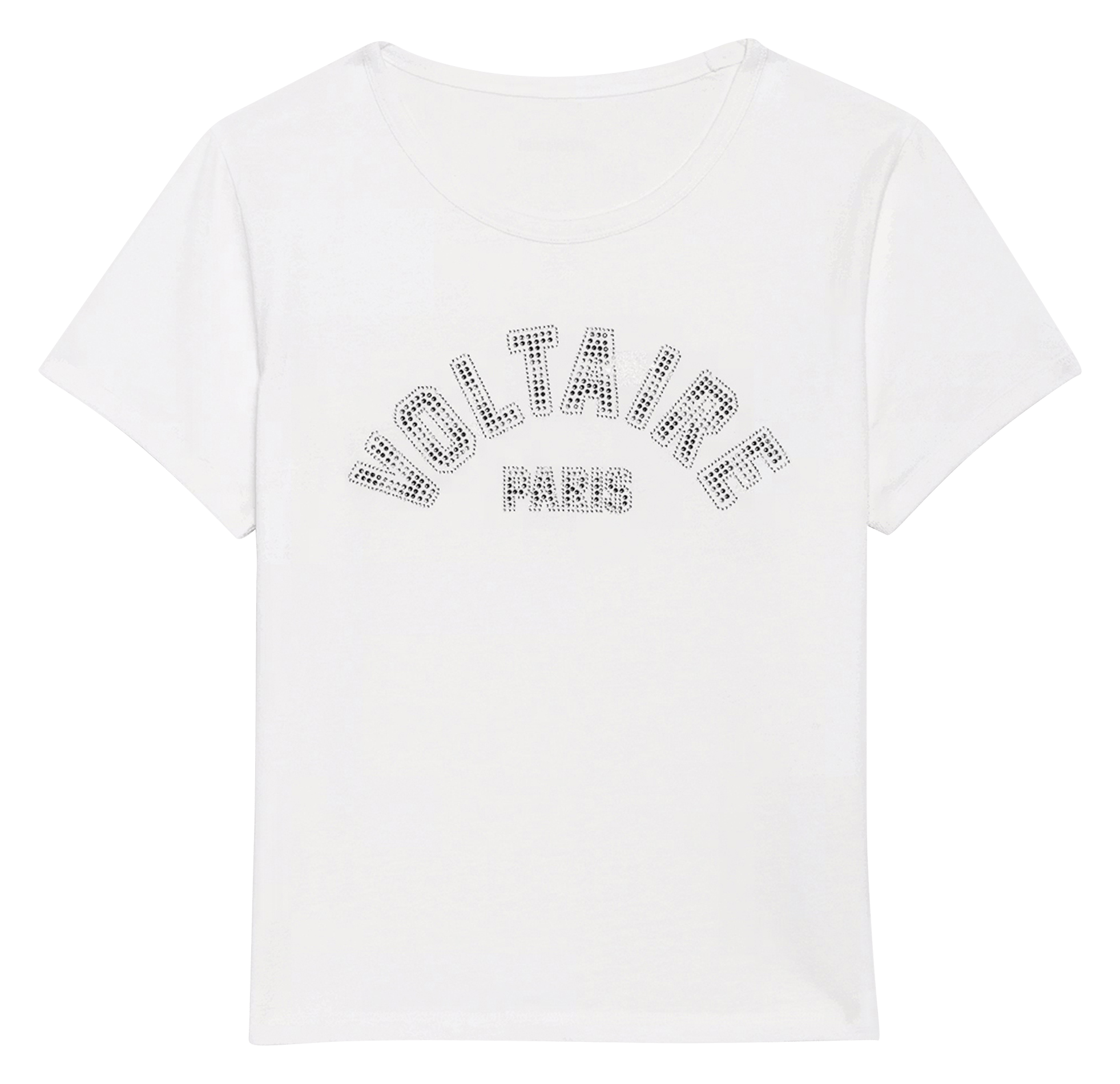 Tee-shirt col rond en coton ZADIG&VOLTAIRE Blanc