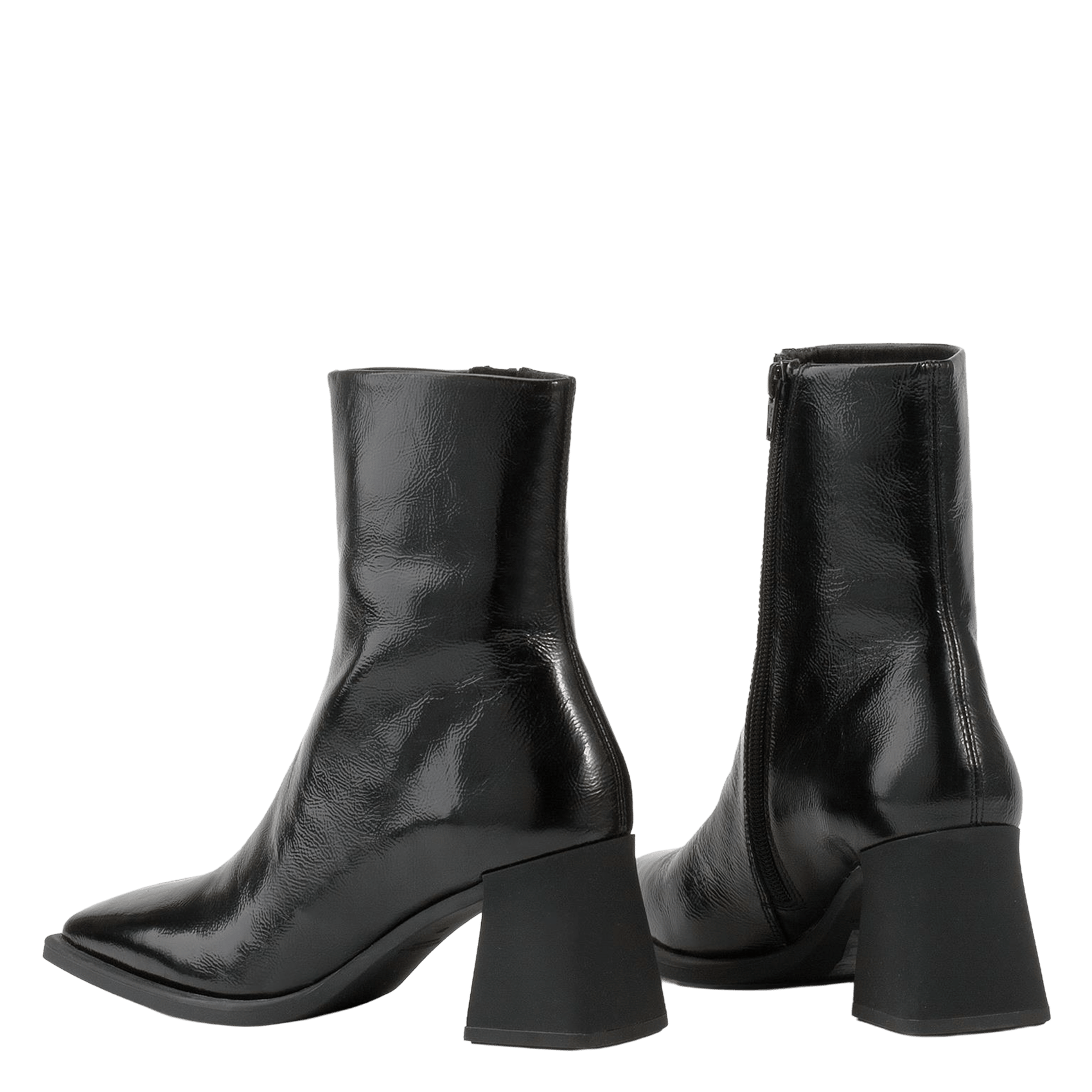 Heeled leather mid-calf boots VAGABOND Black