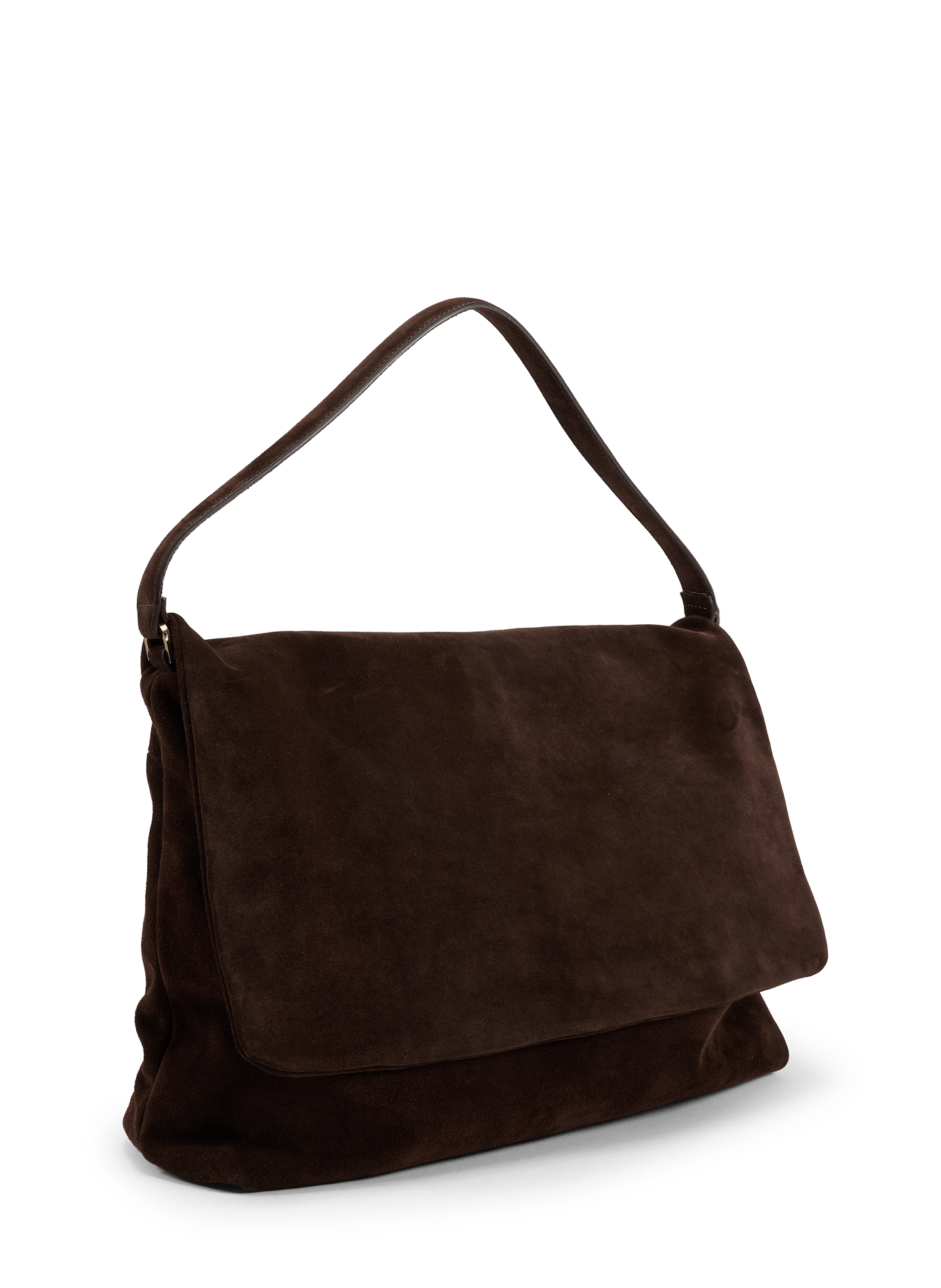 Suede leather iloise m shoulder bag SAISON 1865 Brown