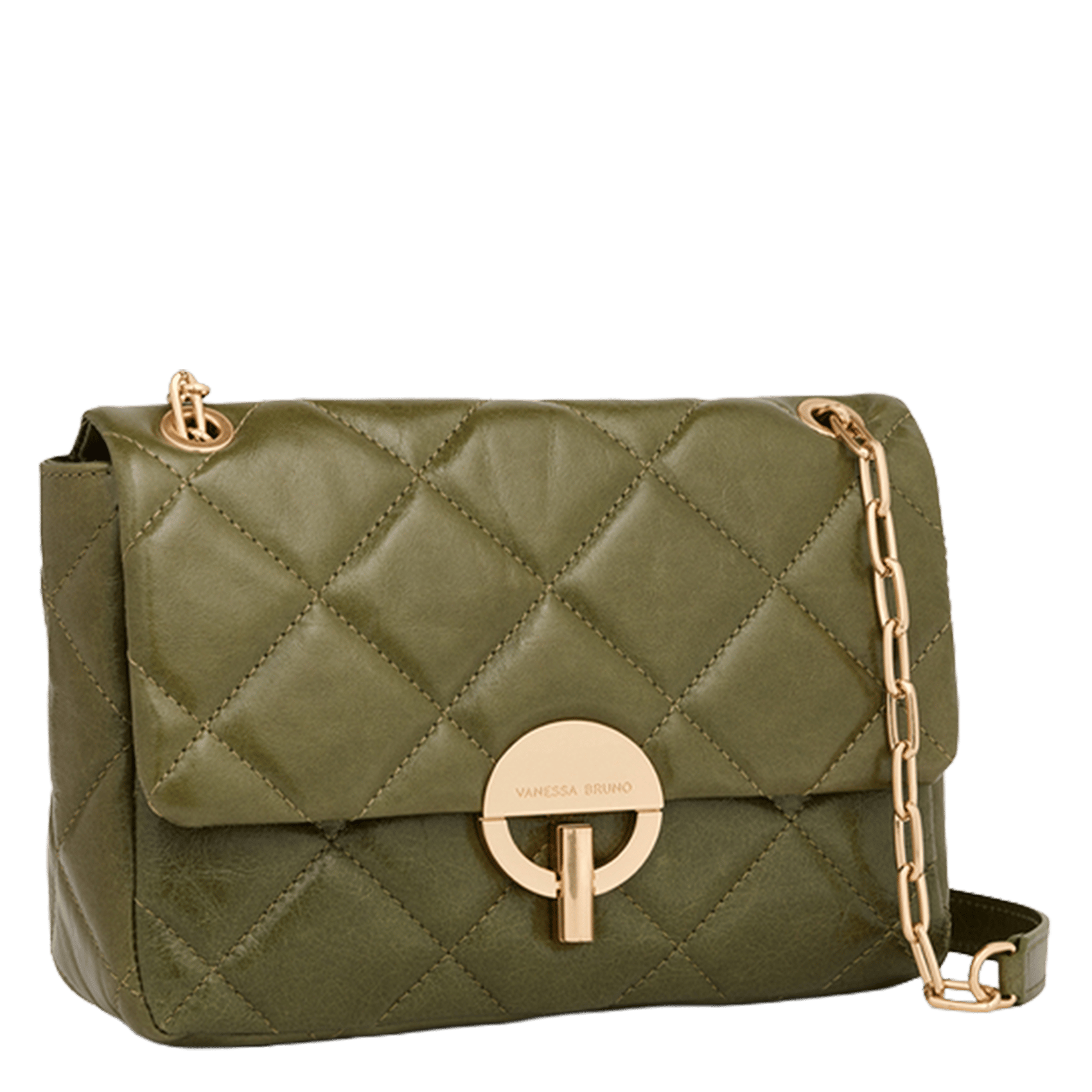 Leather shoulder bag VANESSA BRUNO Green