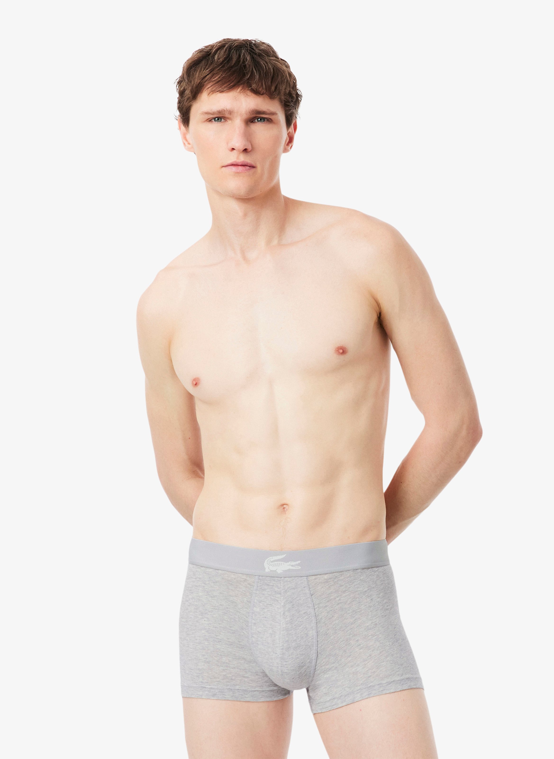 Set of 3 short boxer briefs in blended cotton LACOSTE Multicolored