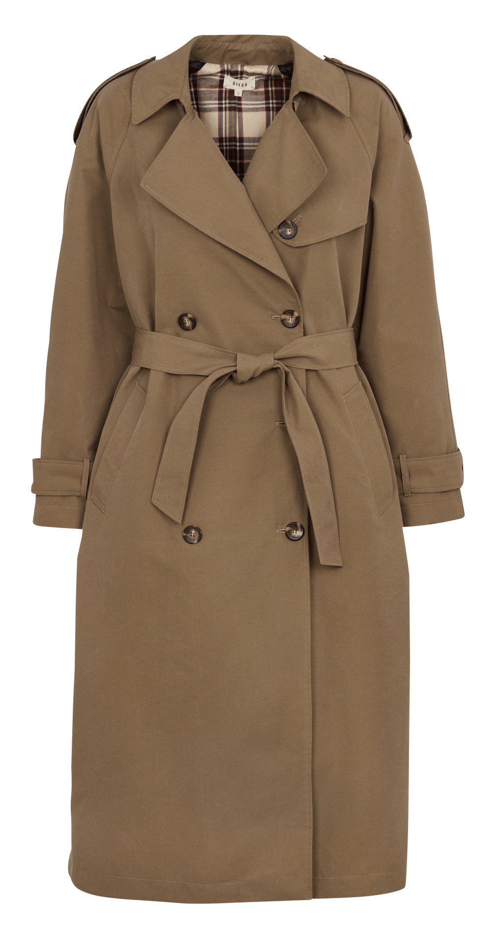 Trench ample ceinturé uni  DIEGA Kaki
