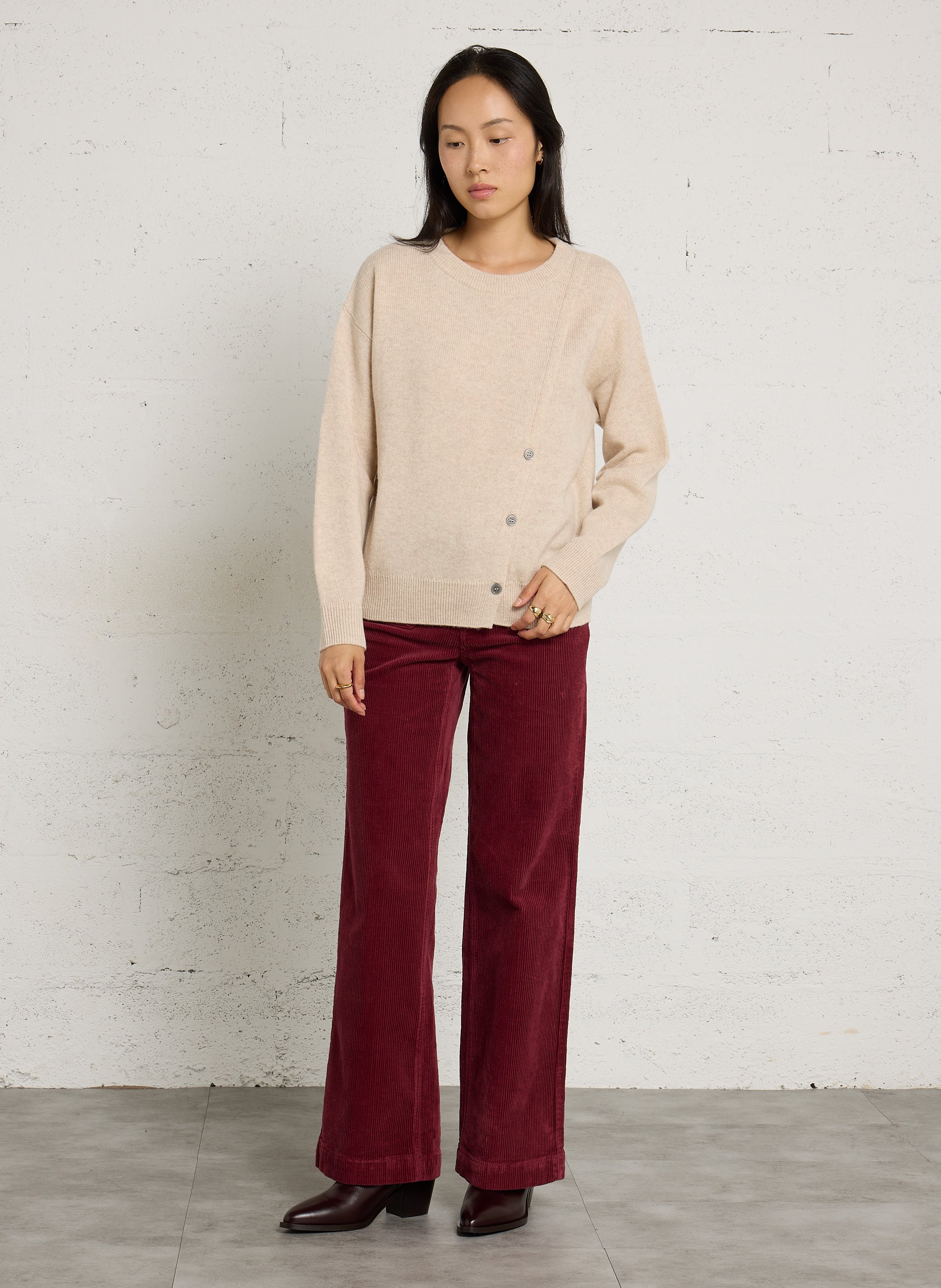 Oversized wollen trui MAISON 123 Wit