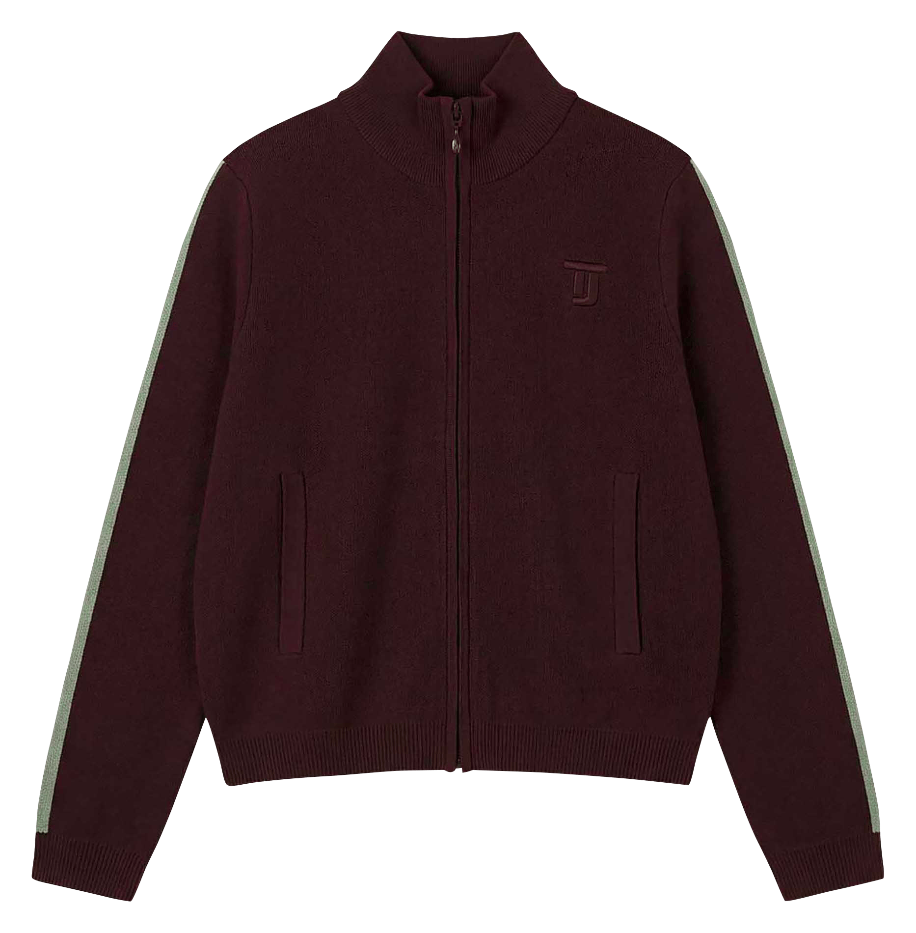 Sleeveless high-neck oversized knit cardigan TARA JARMON Purple