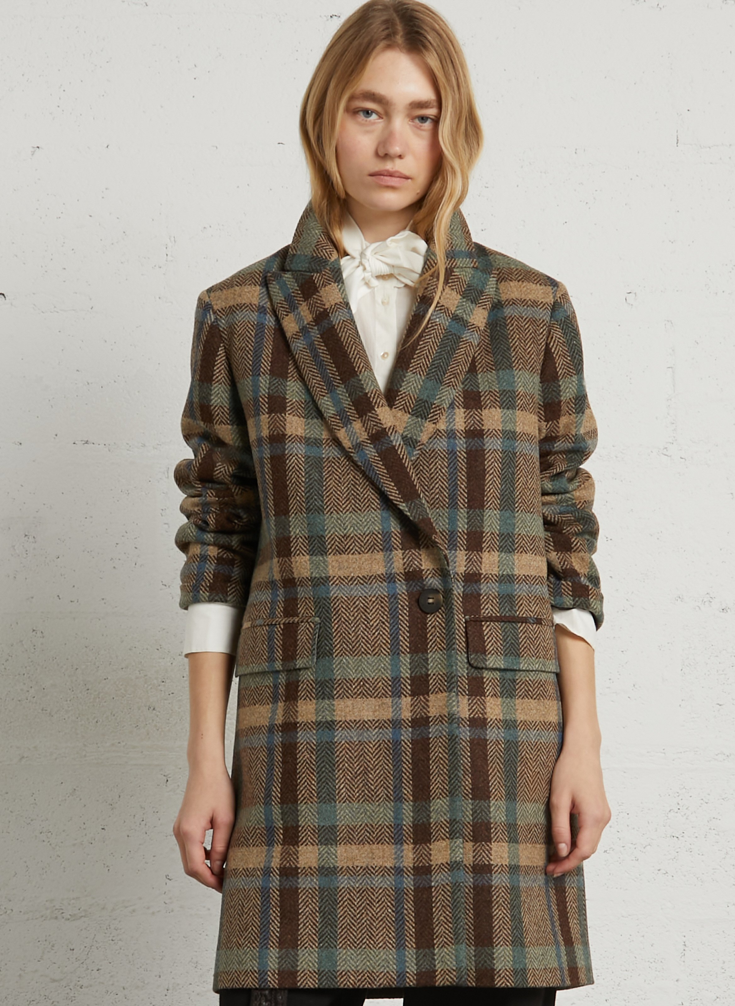 Straight coat DIEGA Blue