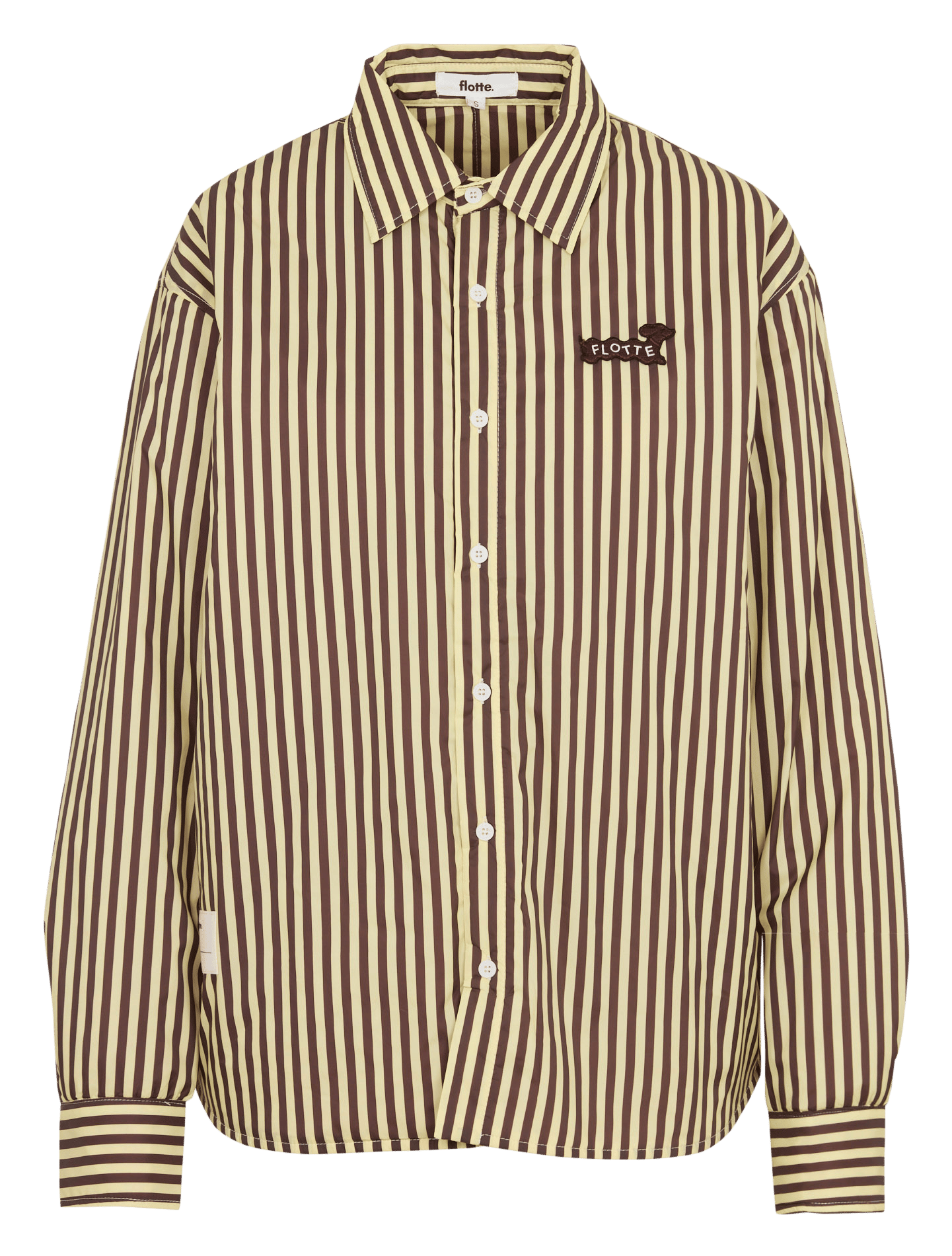 Straight striped overshirt FLOTTE Yellow