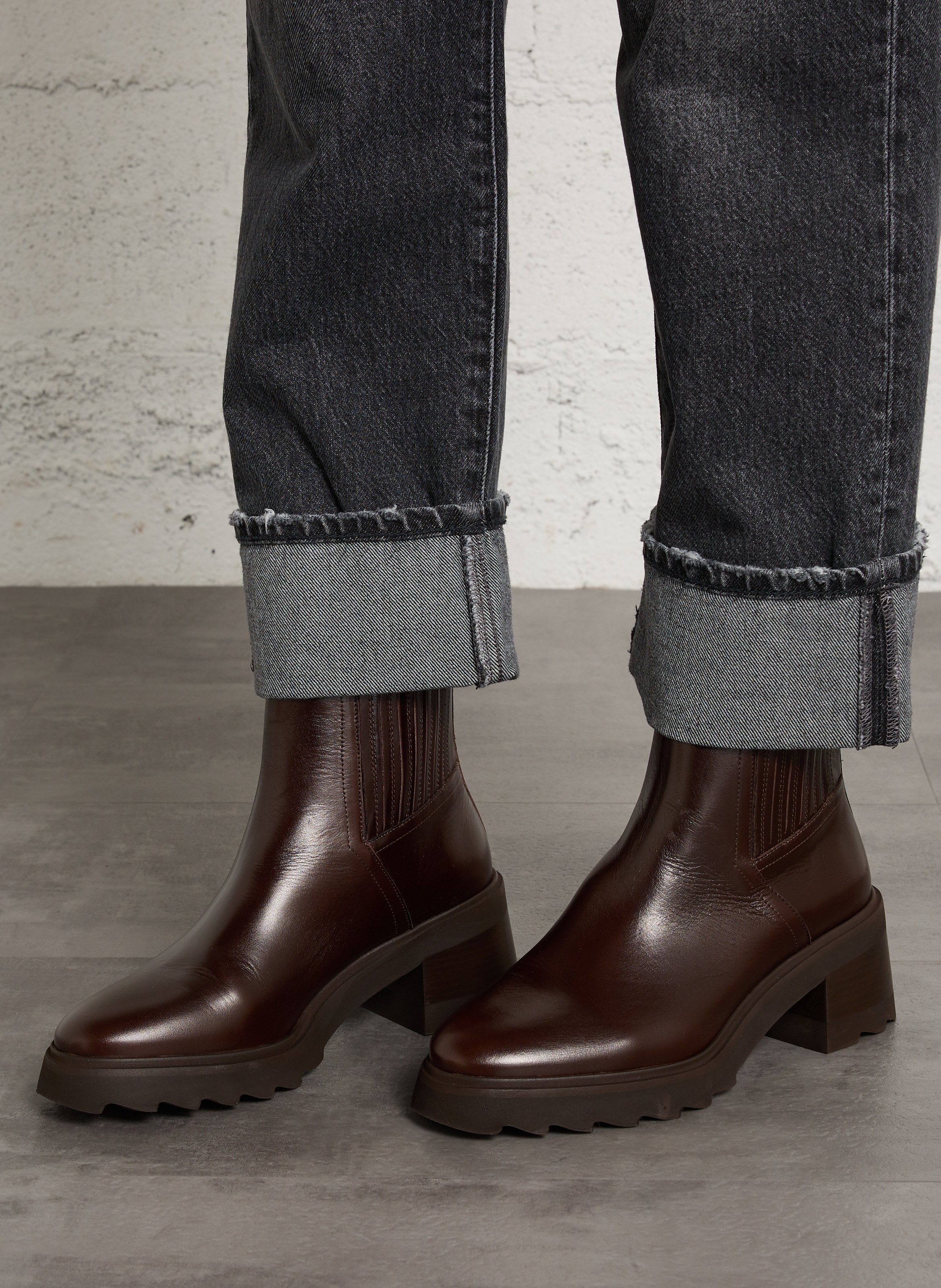 Lederstiefeletten BOBBIES Braun