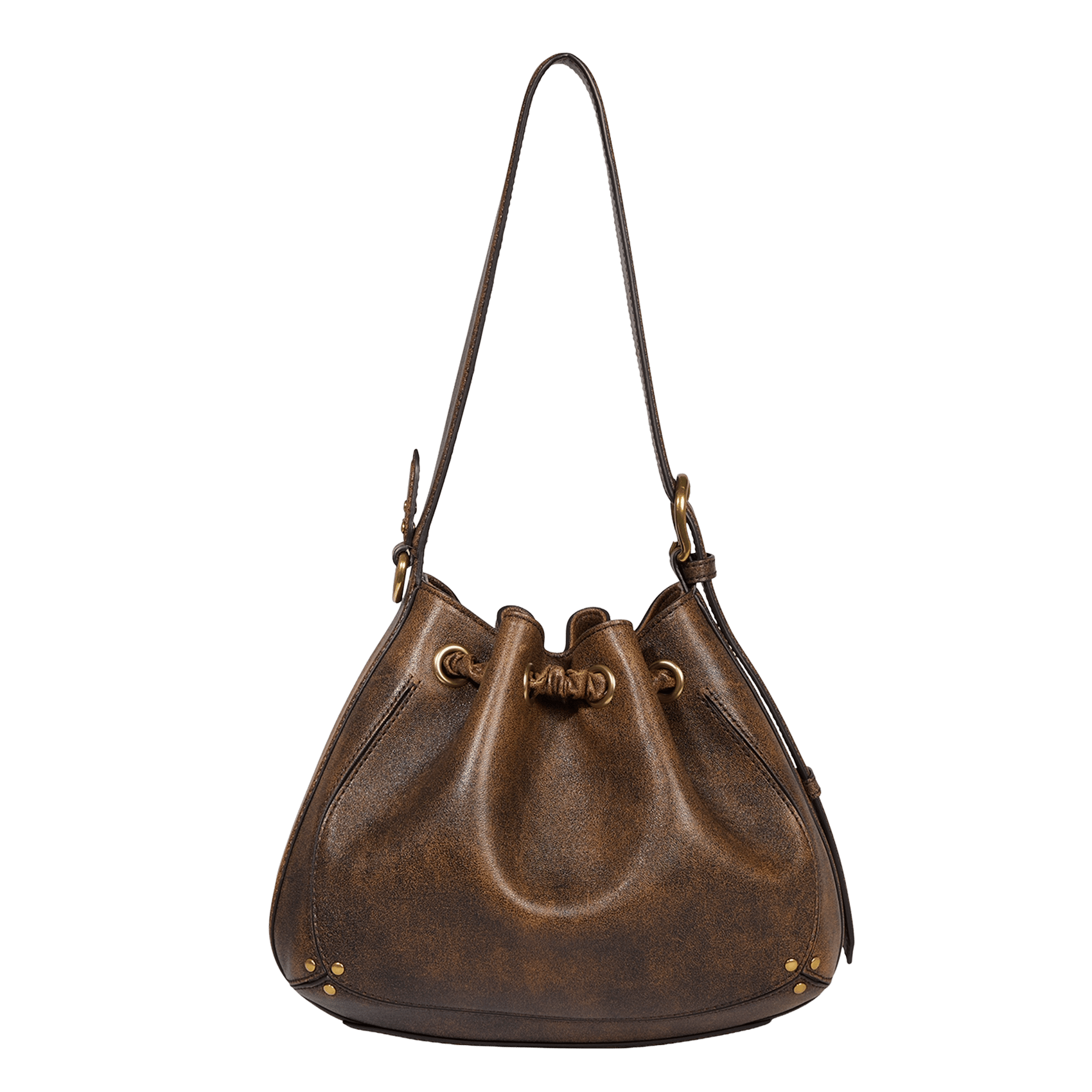 Leather handbag JEROME DREYFUSS Brown