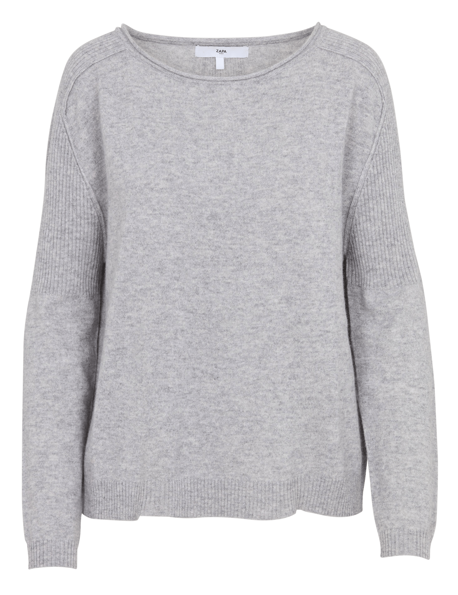 Pull col rond en cachemire ZAPA Gris