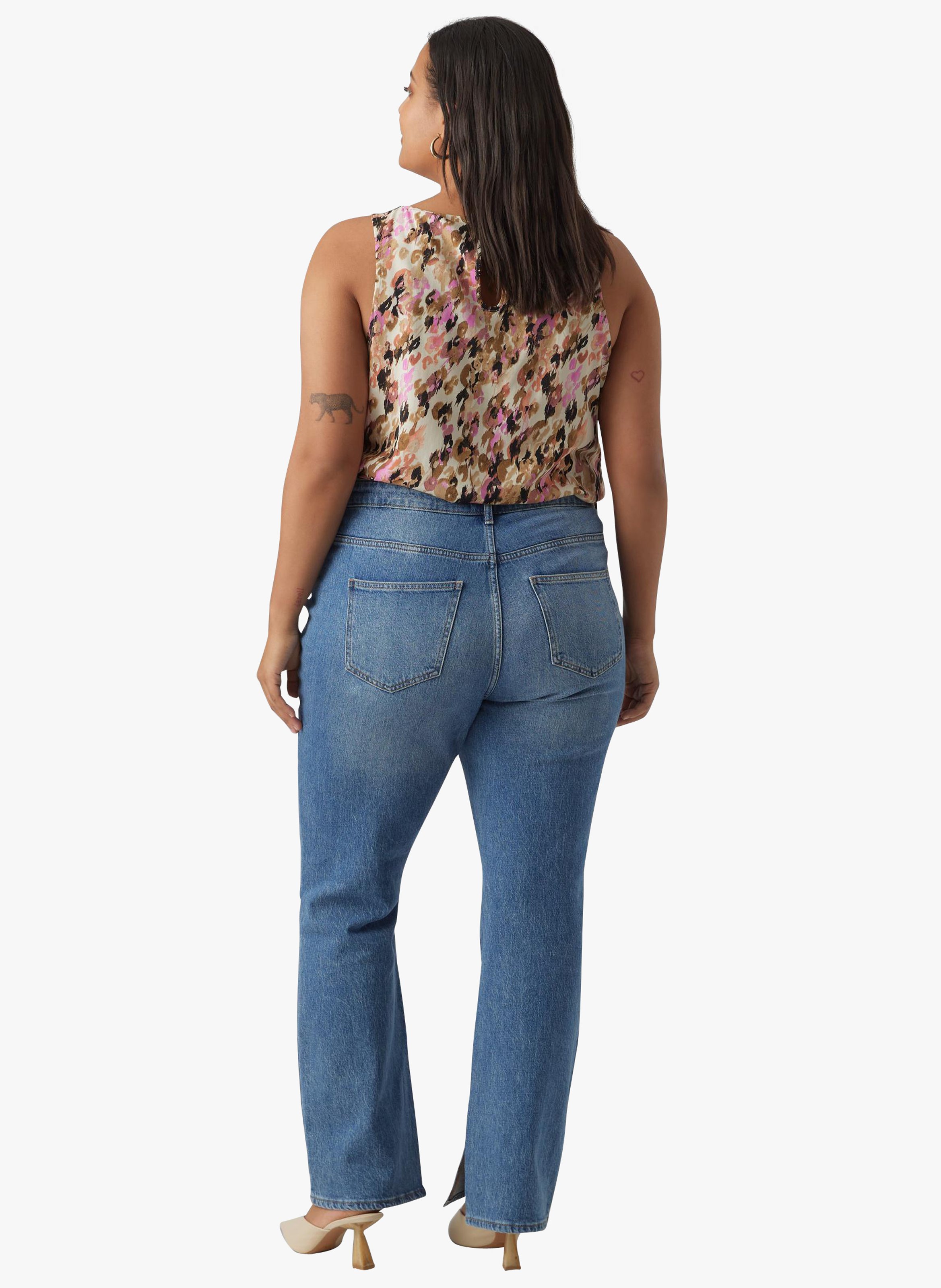 Top col rond droit à imprimé VERO MODA CURVE Multicolore