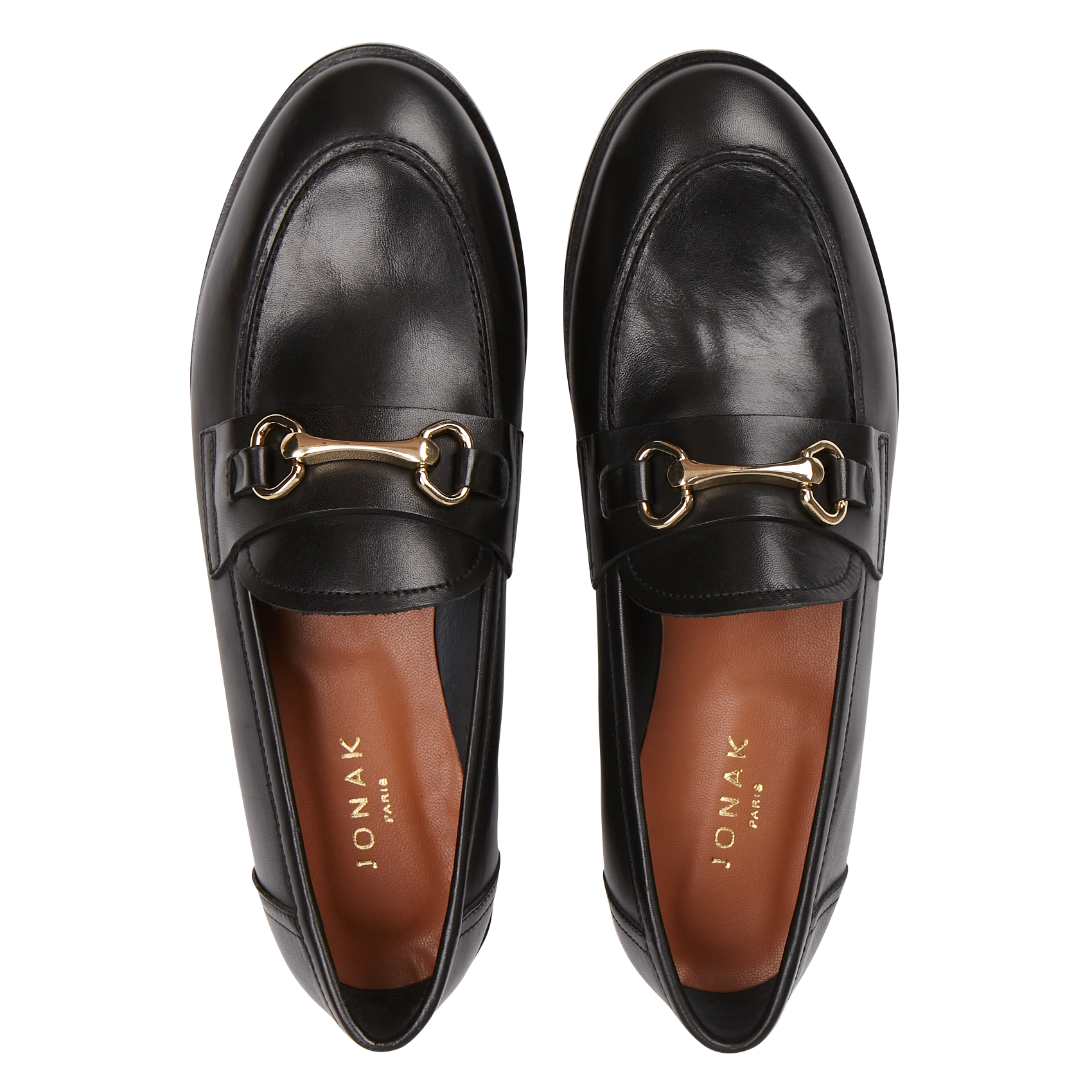 Leather moccasins JONAK Black