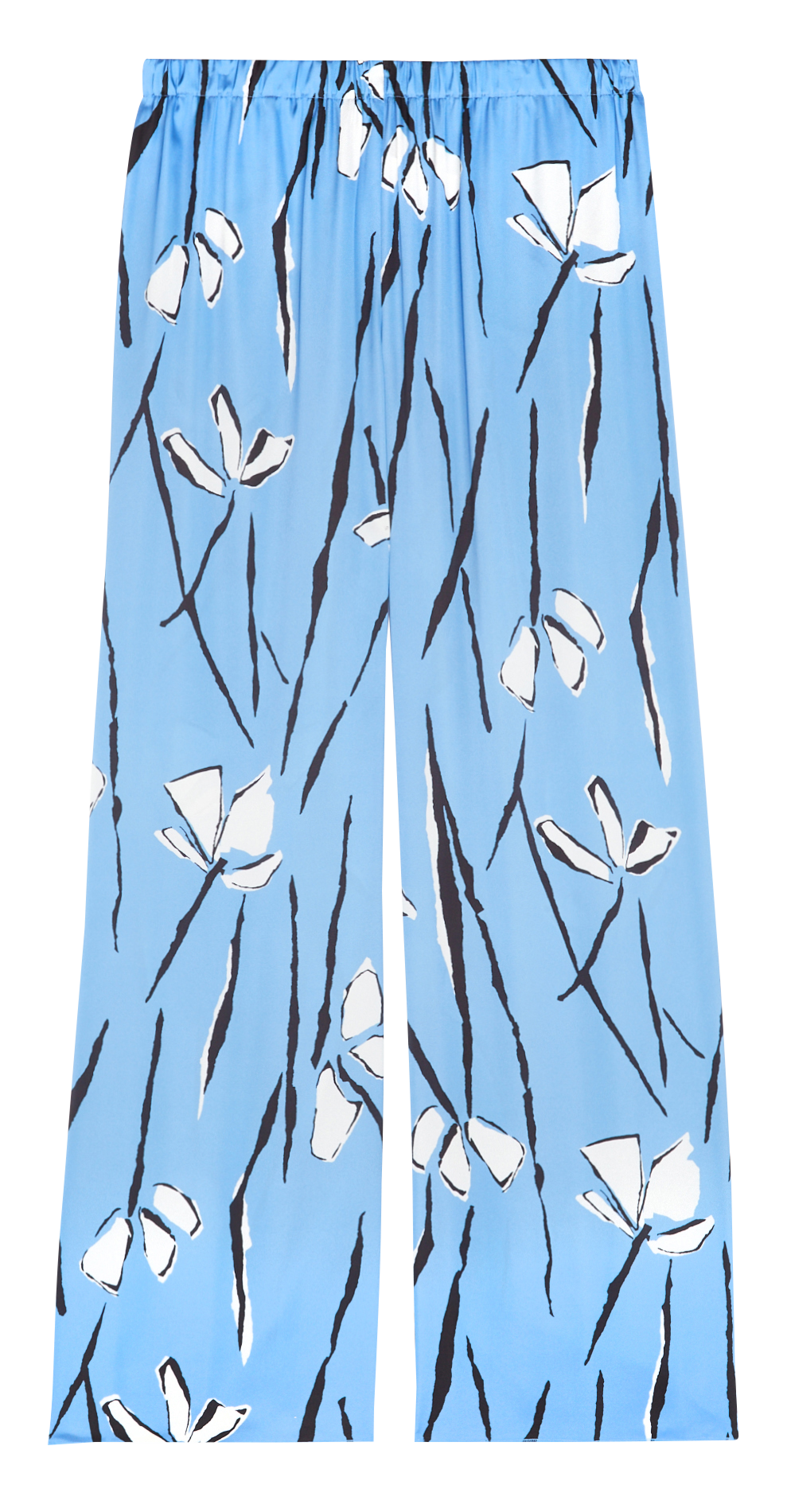 Pantalon large à imprimé satiné PERSONA by Marina Rinaldi Bleu