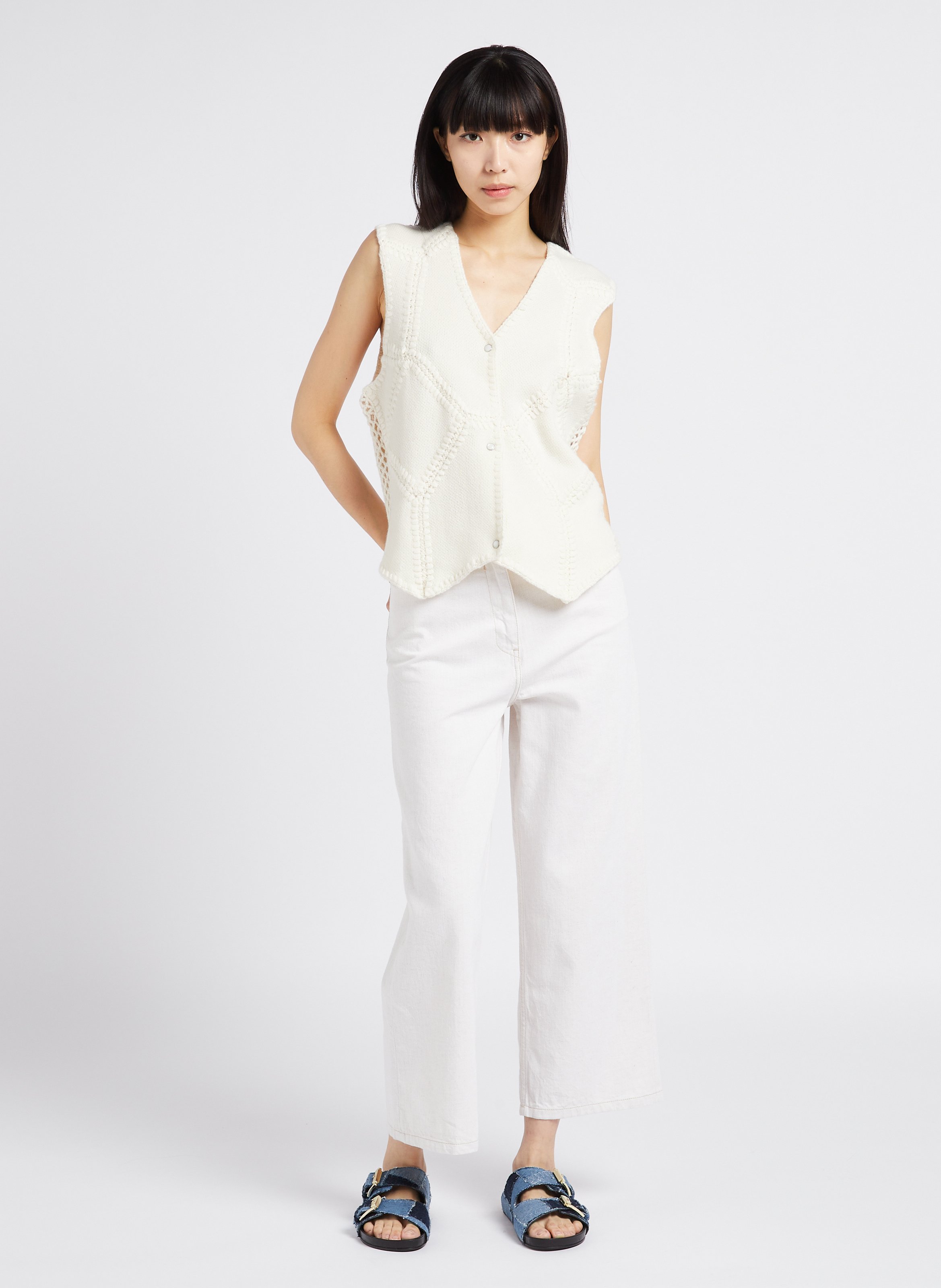 Flat cotton mules IRO Raw denim