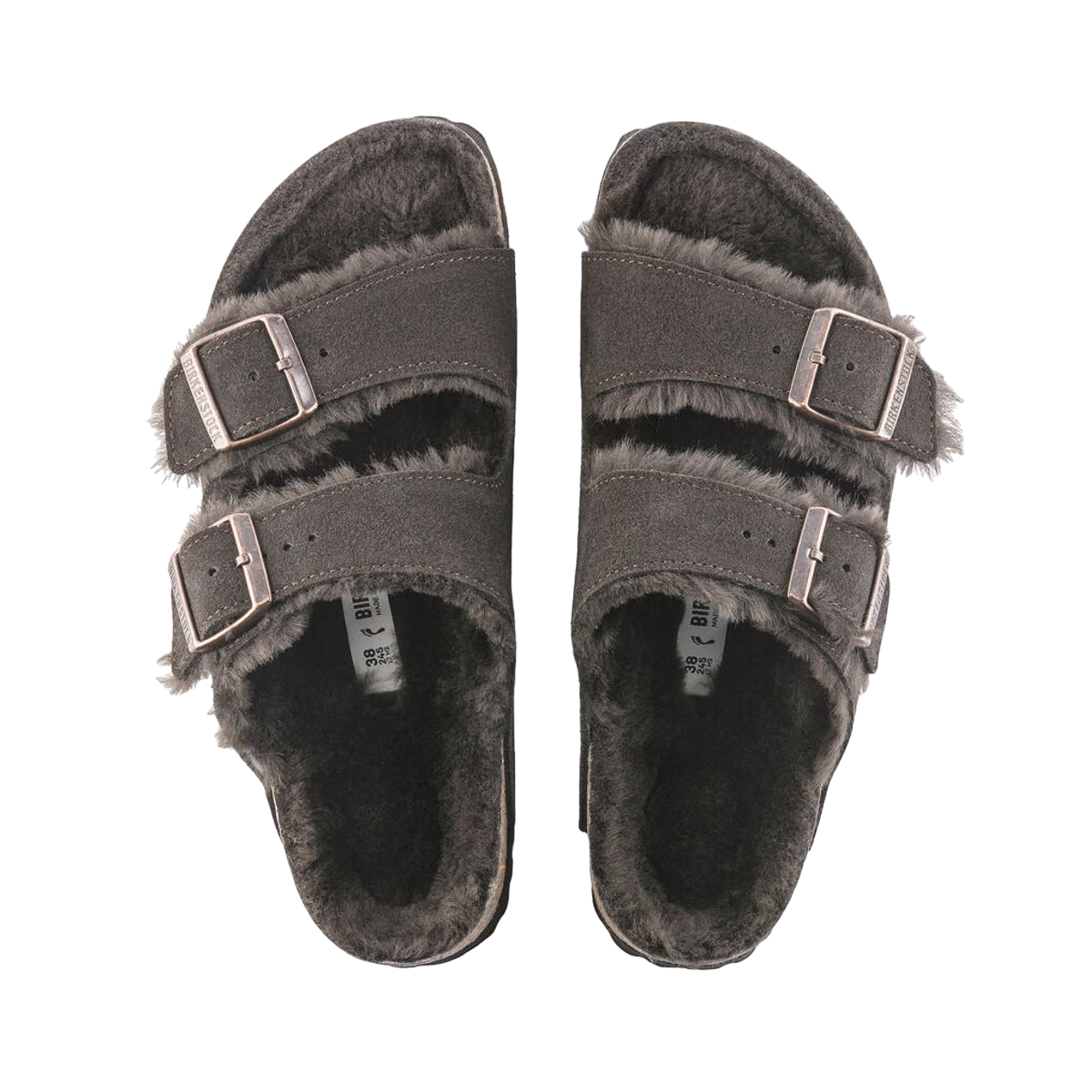 Faux leather sandals BIRKENSTOCK Brown