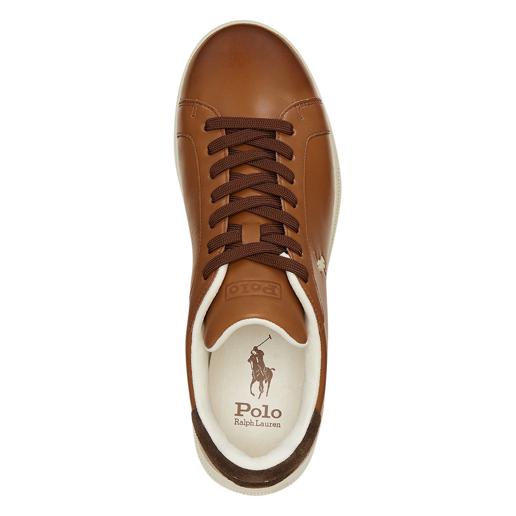 Smooth leather low-top sneakers POLO RALPH LAUREN Brown