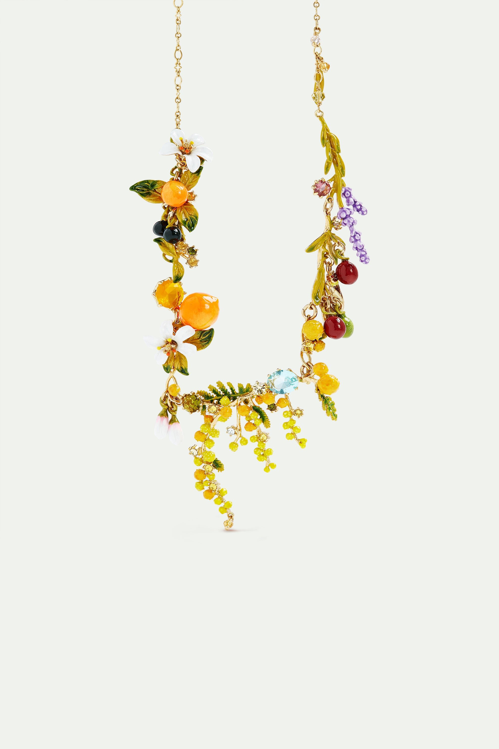 Provence garden bouquet bib necklace LES NEREIDES Multicolored