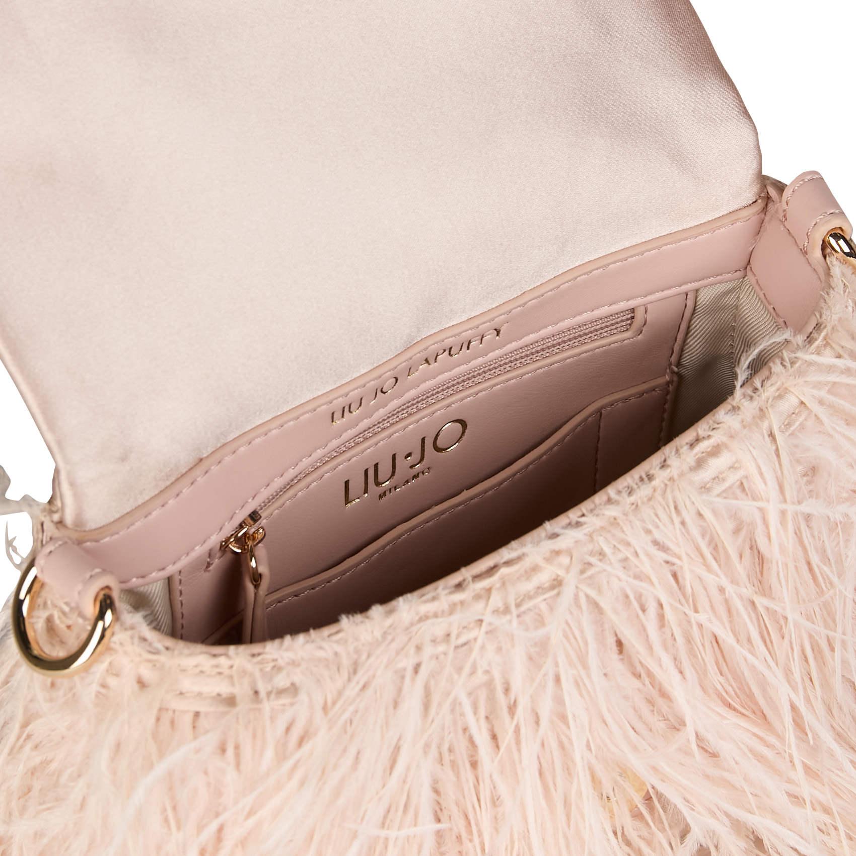 Sac porté épaule avec plume  LIU JO Rose