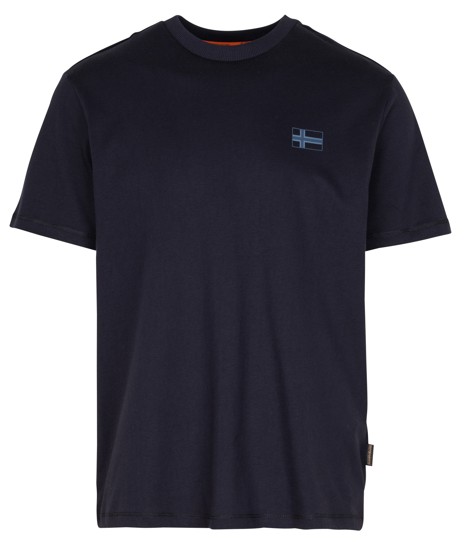 Gerade geschnittenes Rundhals-T-Shirt aus Baumwolle NAPAPIJRI Blau