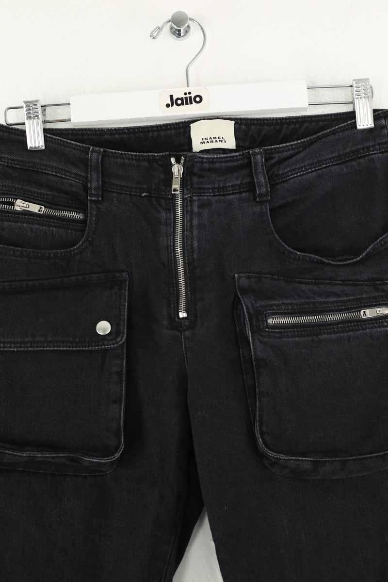 Cotton straight jeans ISABEL MARANT - Seconde Main Black