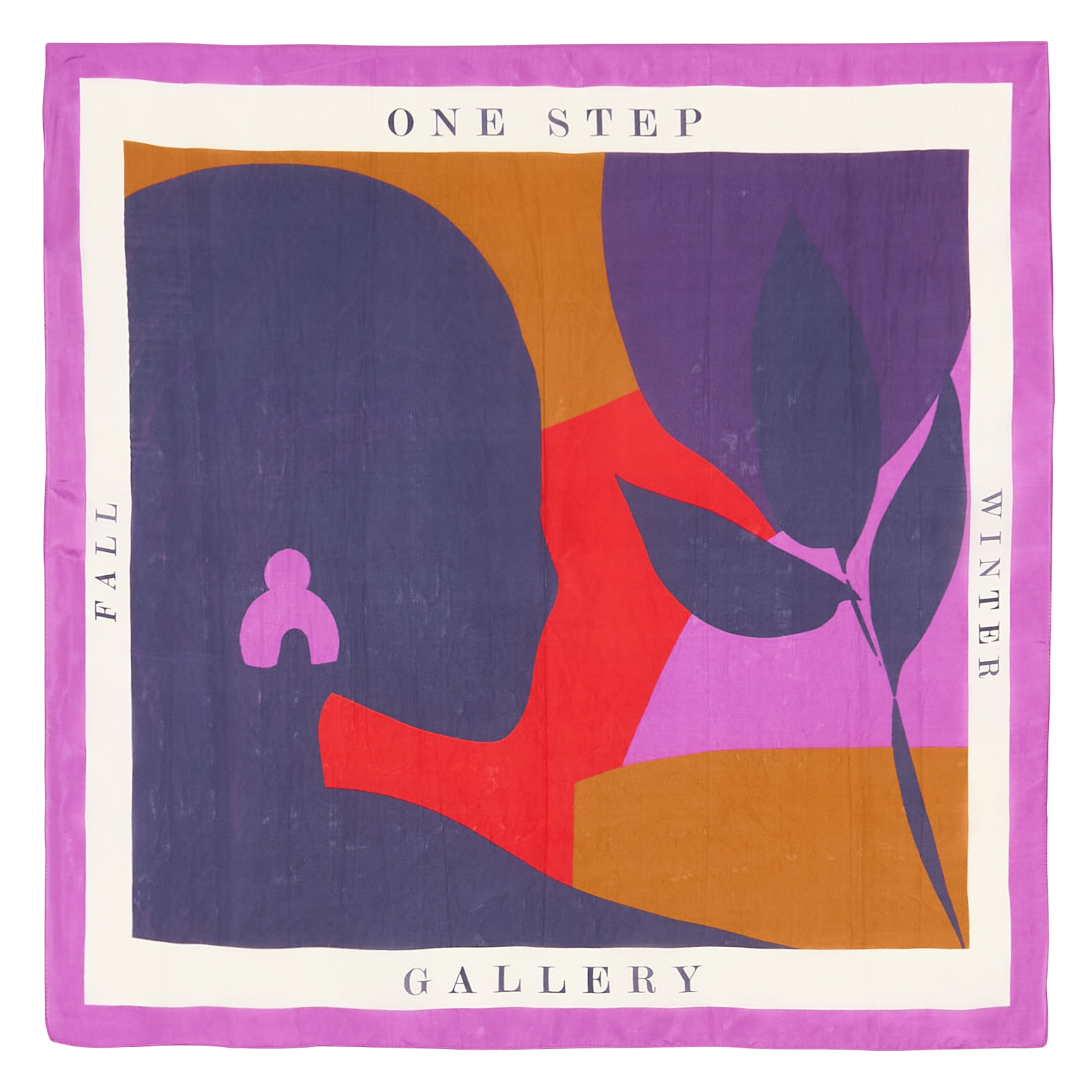 Foulard van zijde ONE STEP Violet