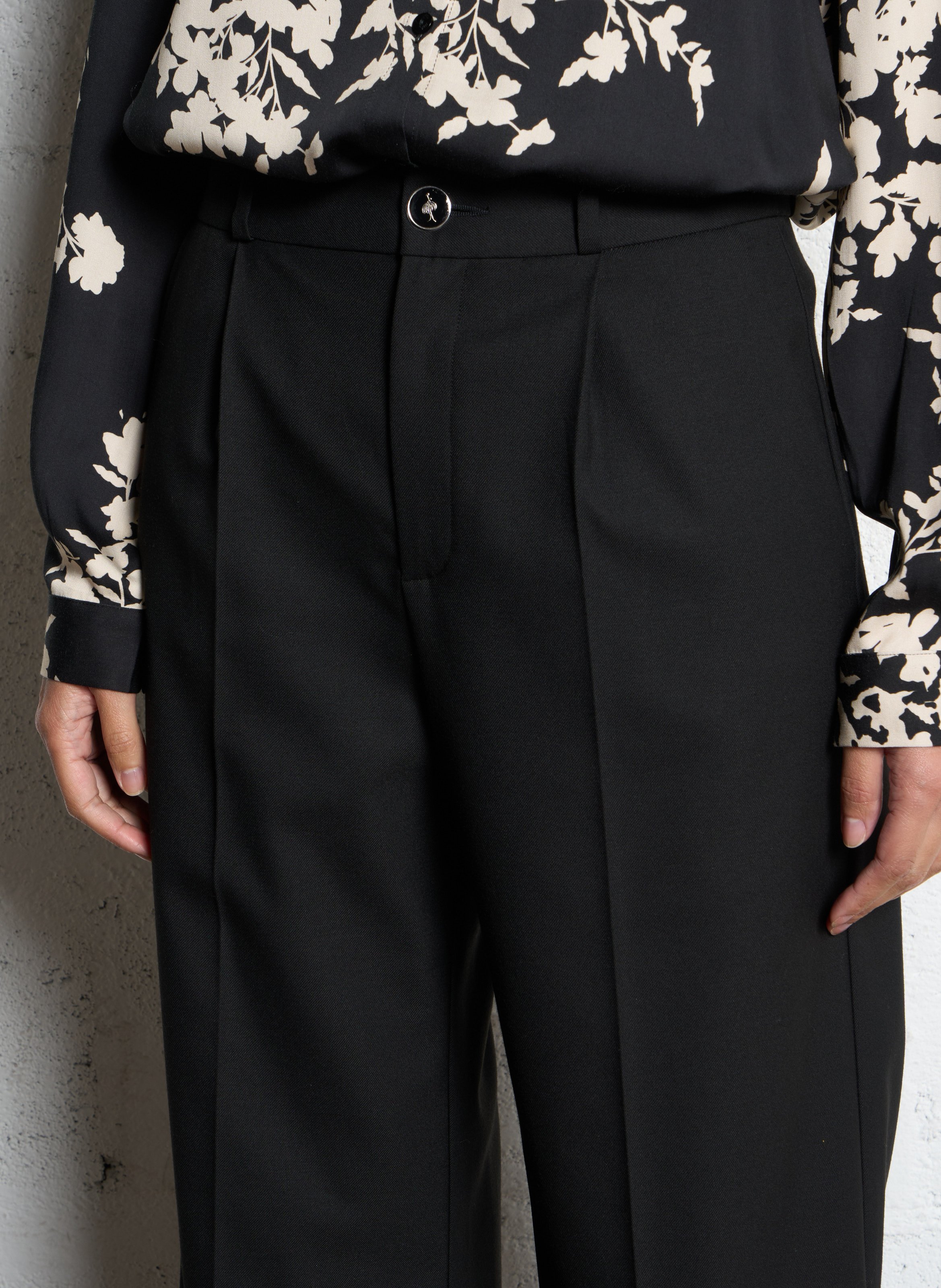 High-waisted pants ONE STEP Black