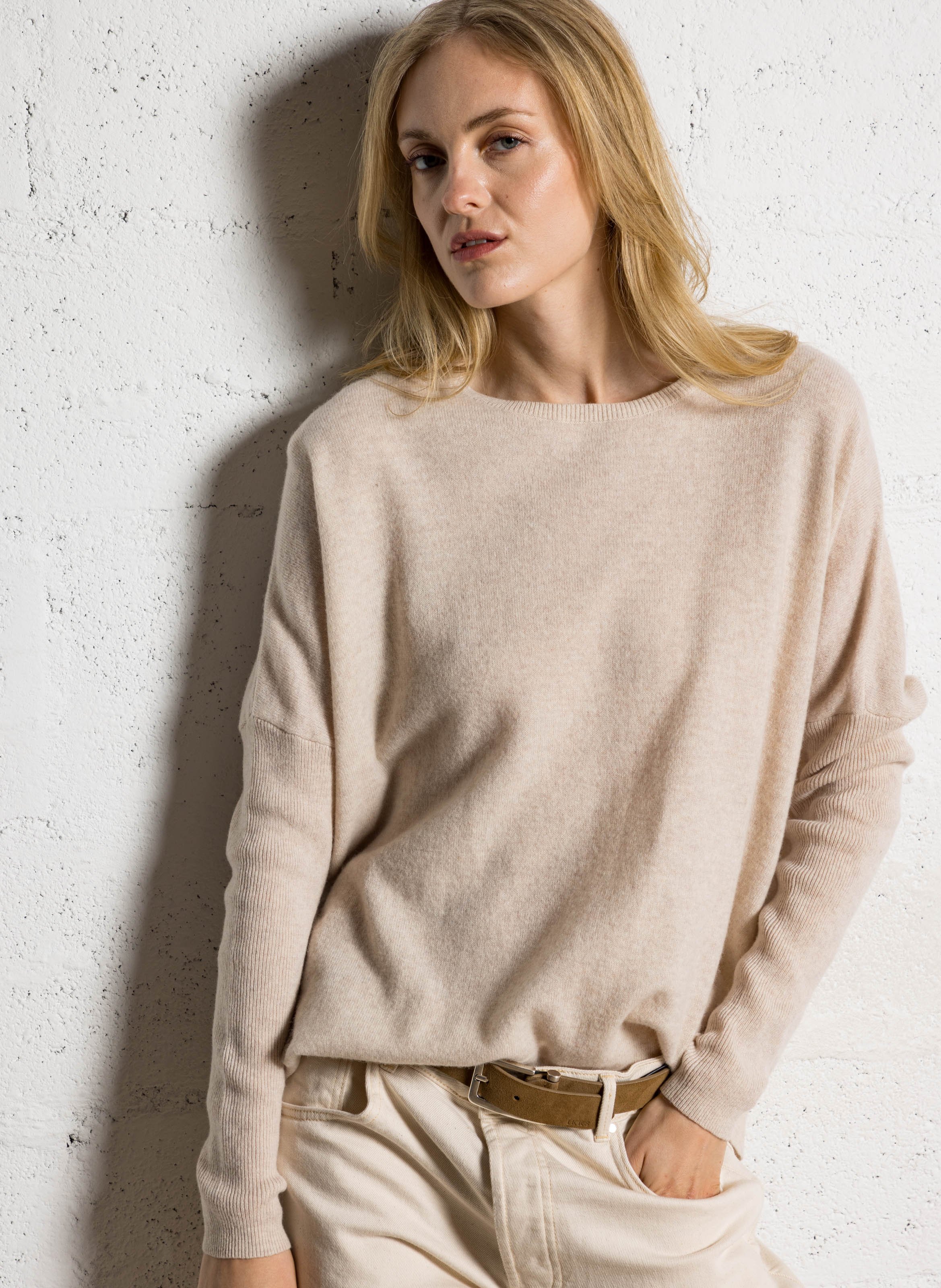 Pull ample uni en laine JC SOPHIE