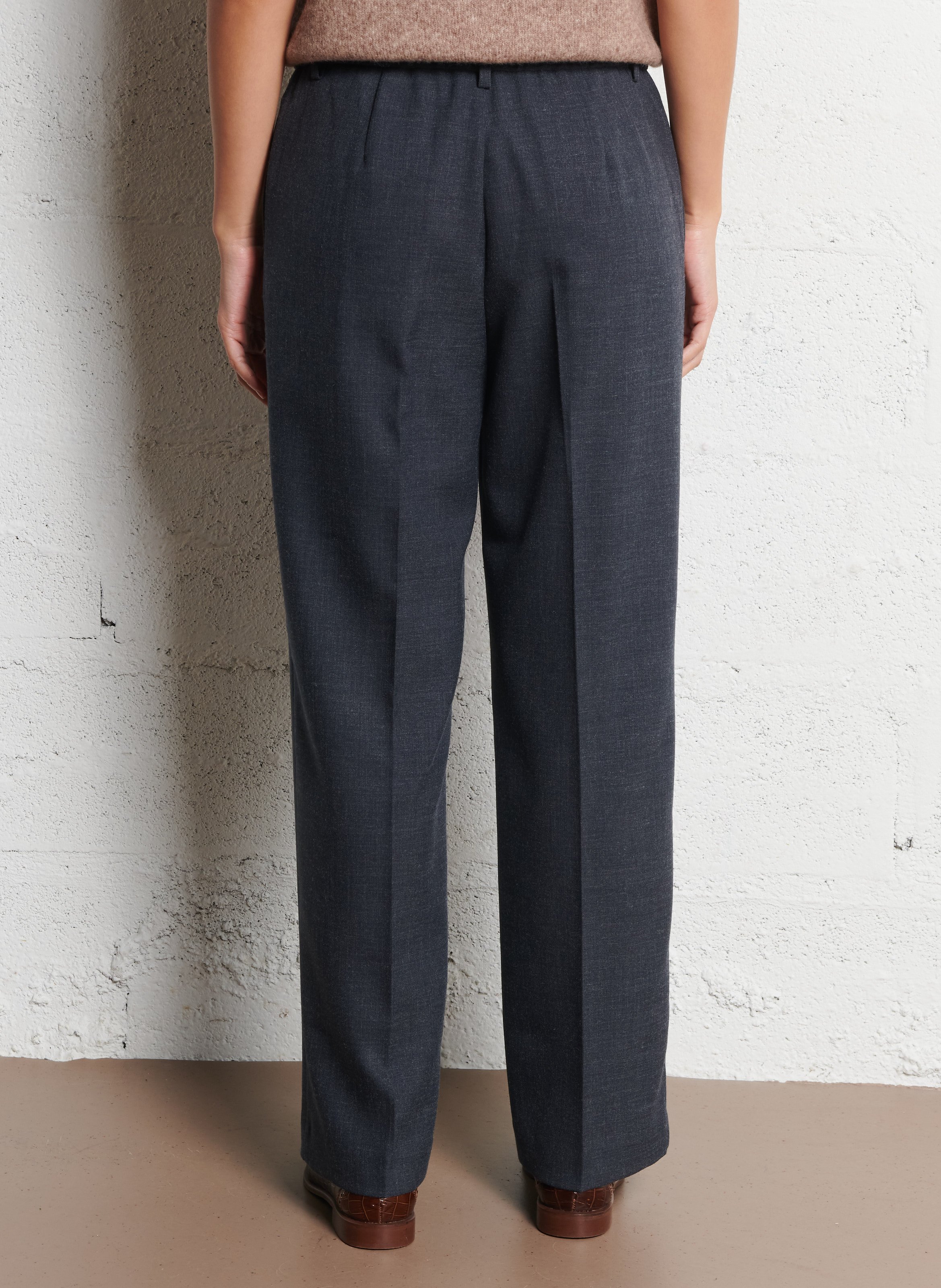 Pantalon droit taille mi-haute NICE THINGS Gris