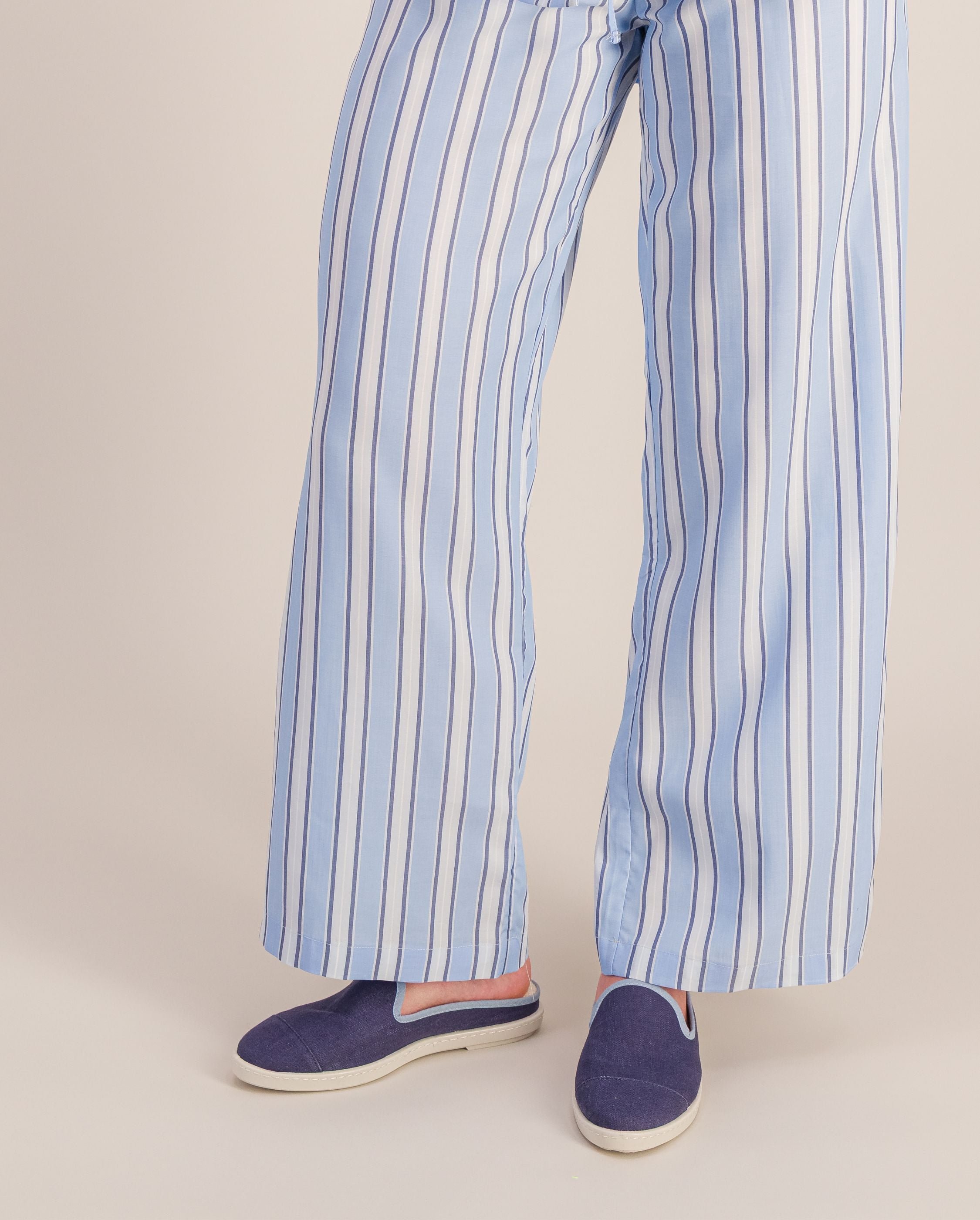 Women&#039;s linen mule, sky blue denim ANGARDE Blue