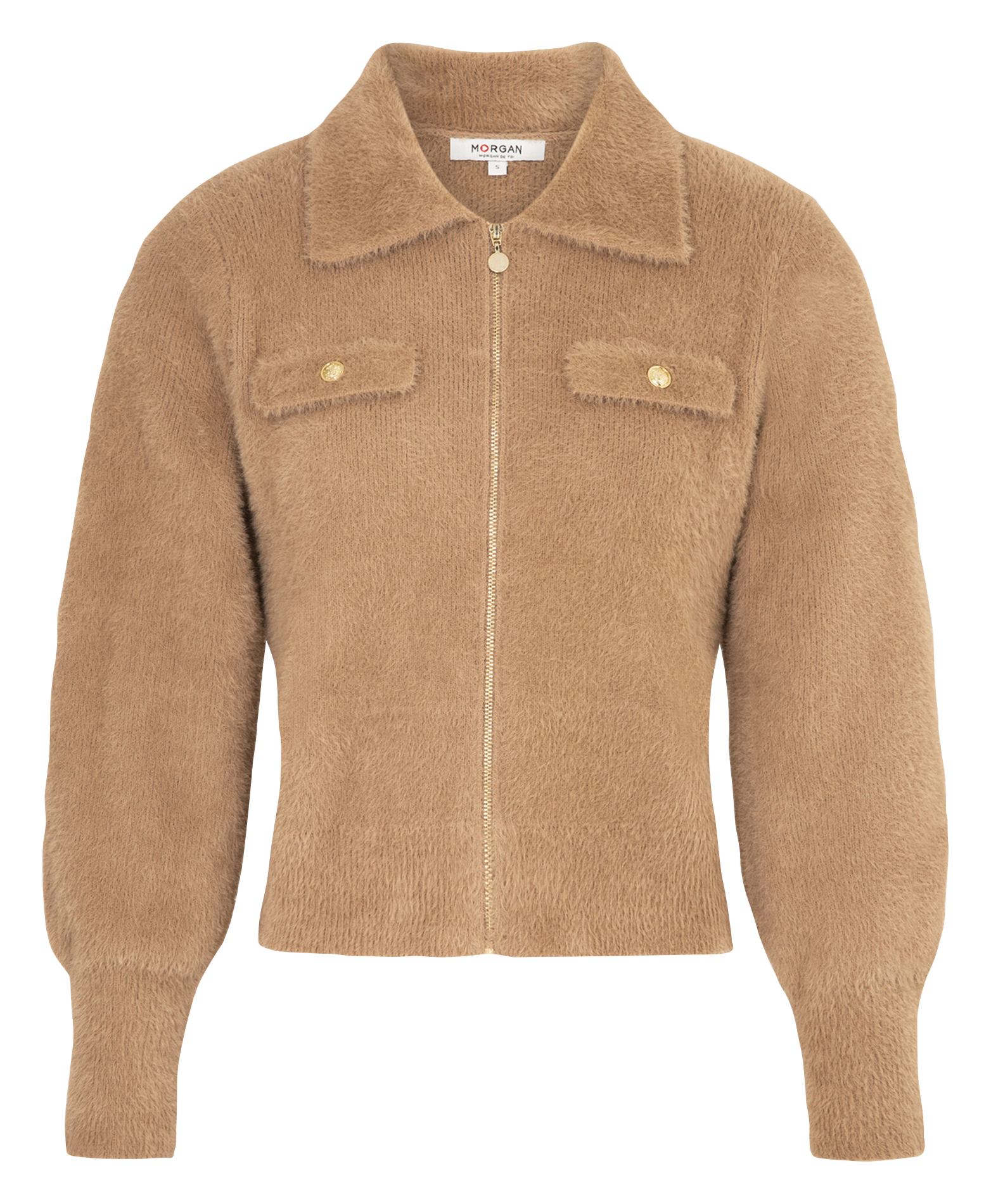 Gerade geschnittene Kunstpelz-Weste MORGAN Braun