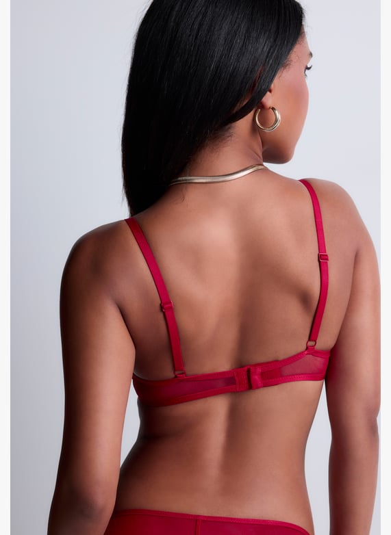Soutien-gorge plunge foulard | Rouge by AUBADE Soutien-gorge plunge foulard Rouge