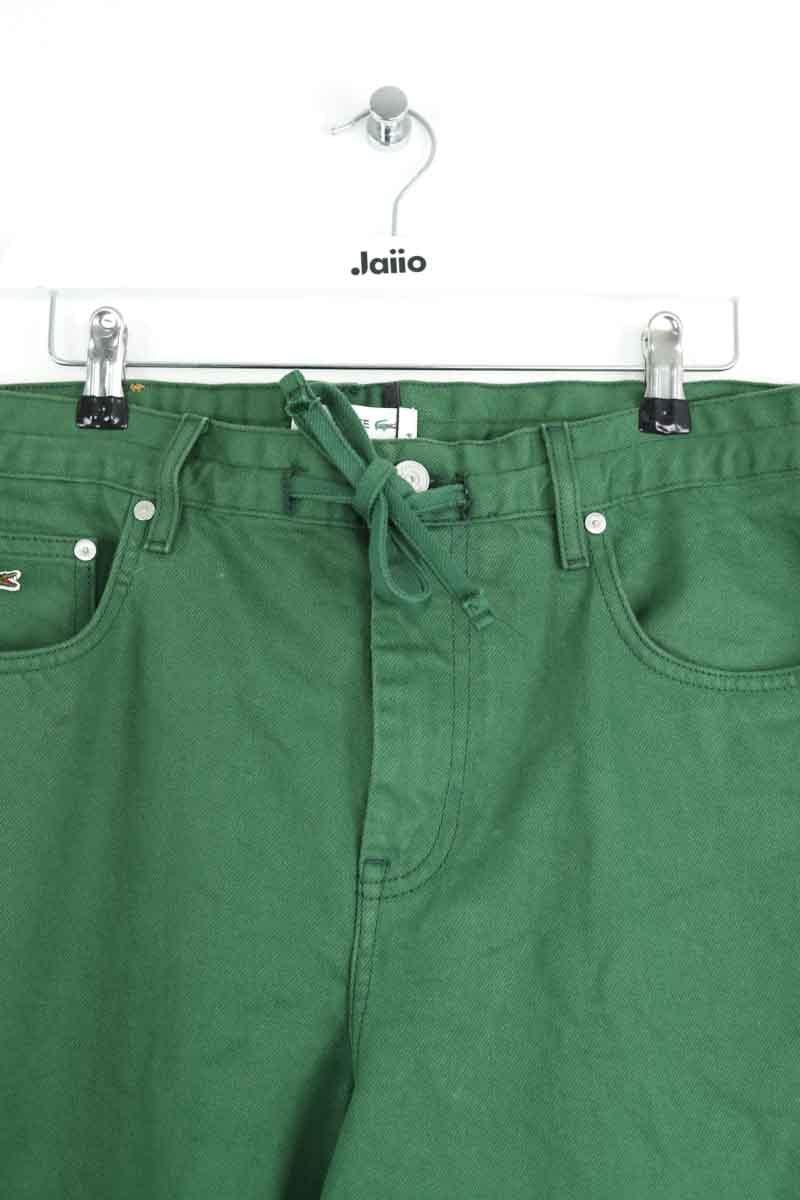 Cotton straight jeans LACOSTE - SECONDE MAIN Green