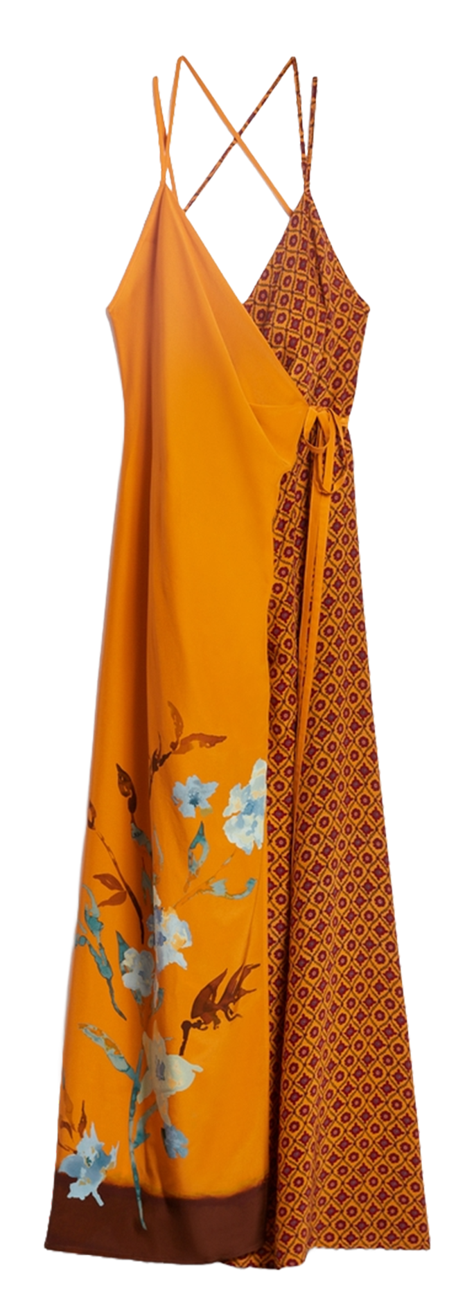 Robe longue imprimée VANESSA BRUNO Marron