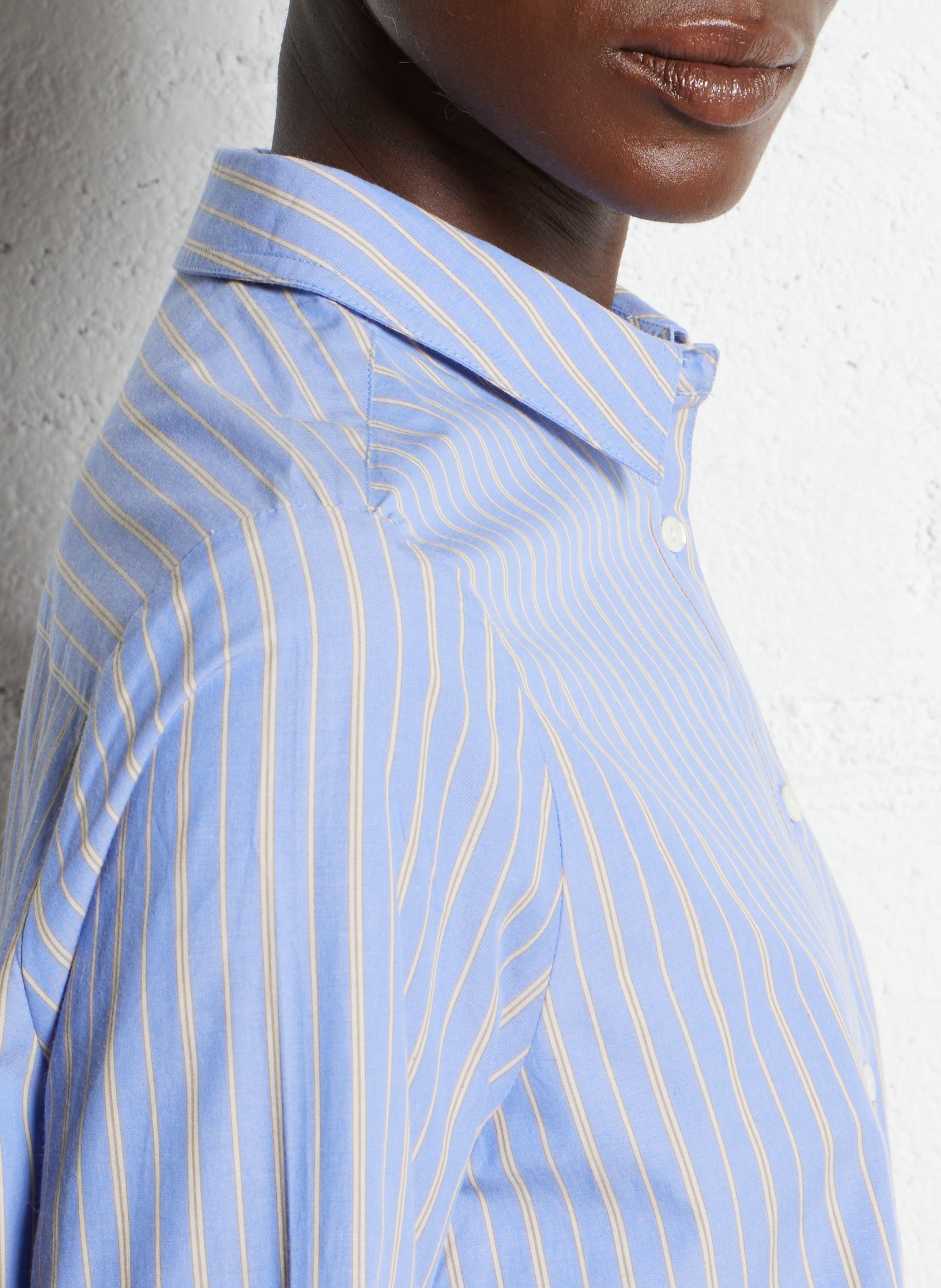 Capri plain oversized shirt BELLA JONES Blue