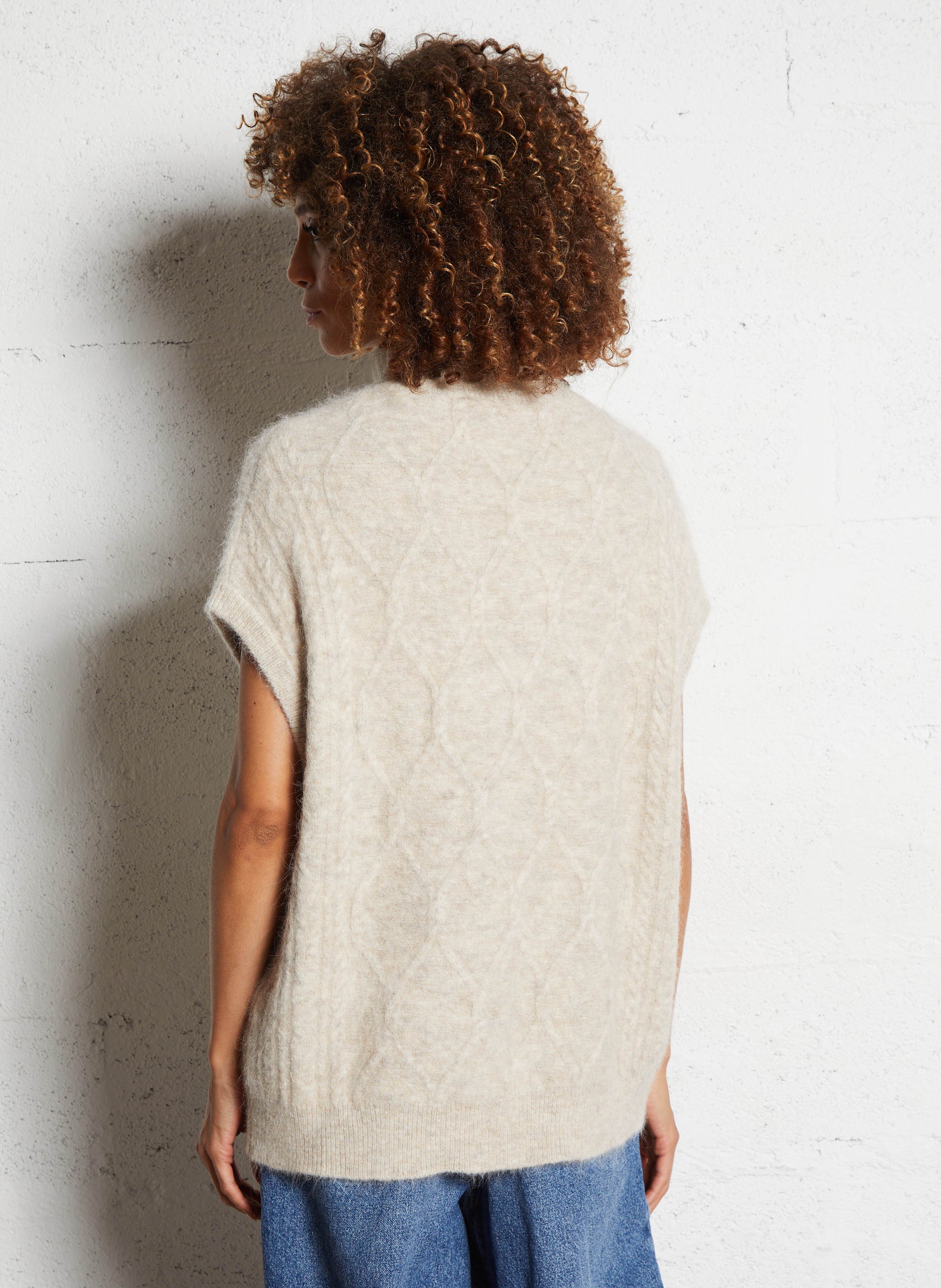 Coltrui van wolmix BELLEROSE Beige