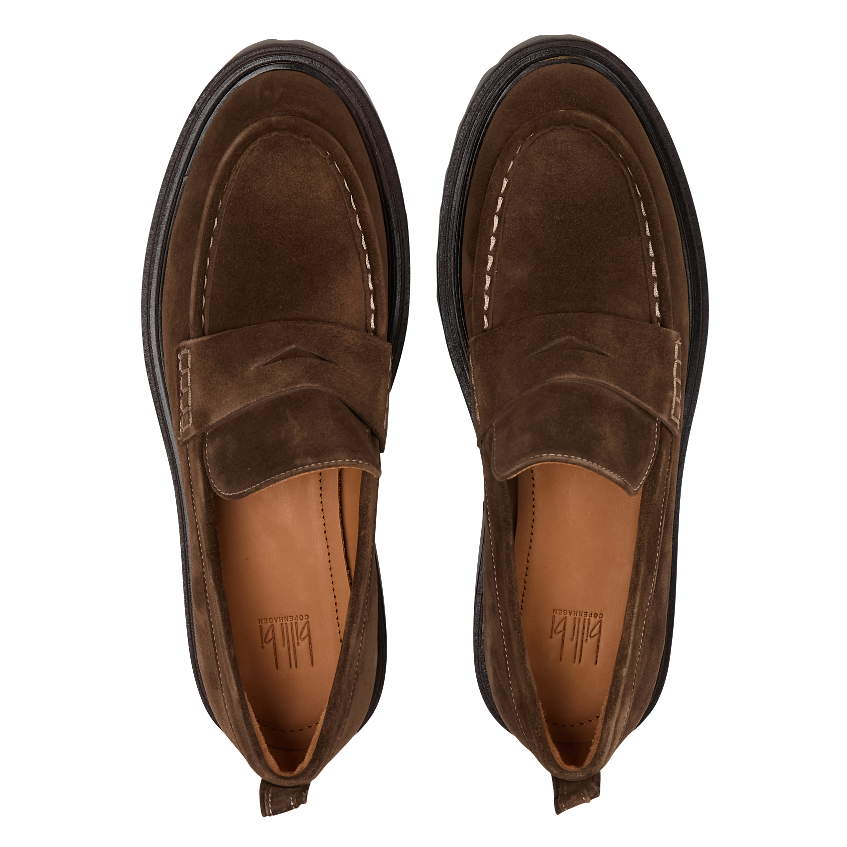 Effen suède leren mocassins BILLI BI Bruin