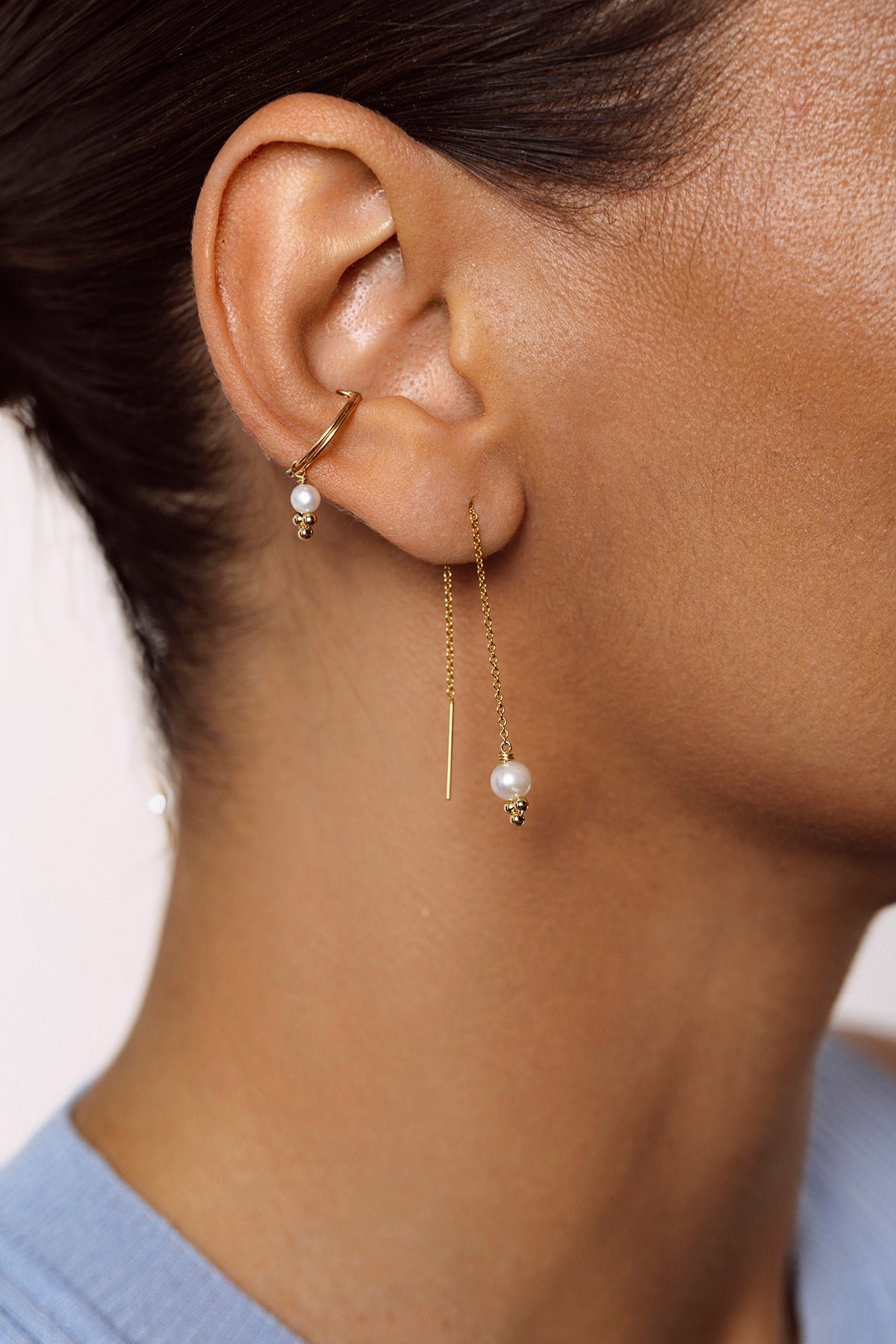 Faux piercing Gaia pearl YAY Golden