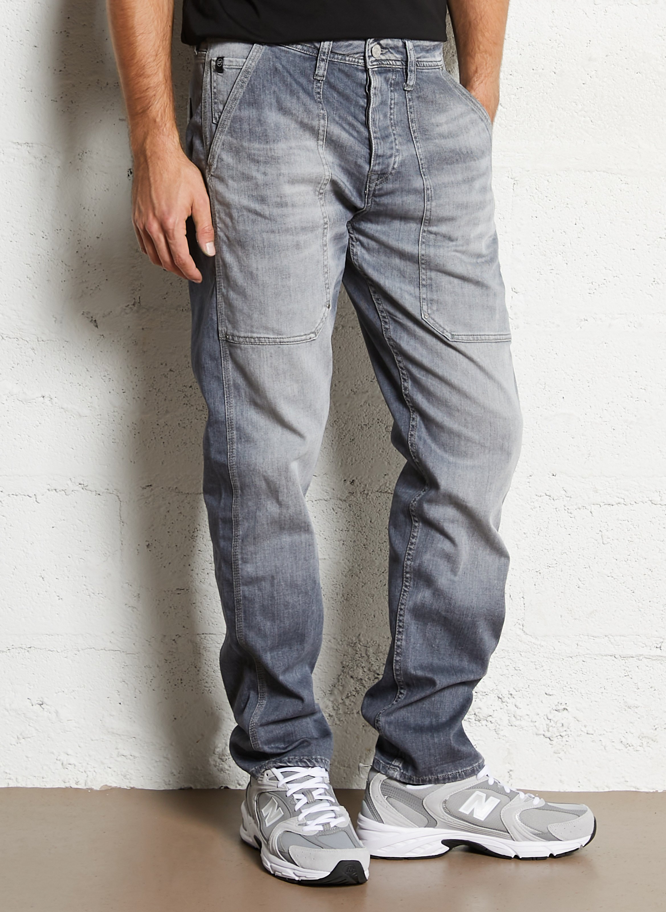 Jeans dritti sbiaditi LE TEMPS DES CERISES Grigio