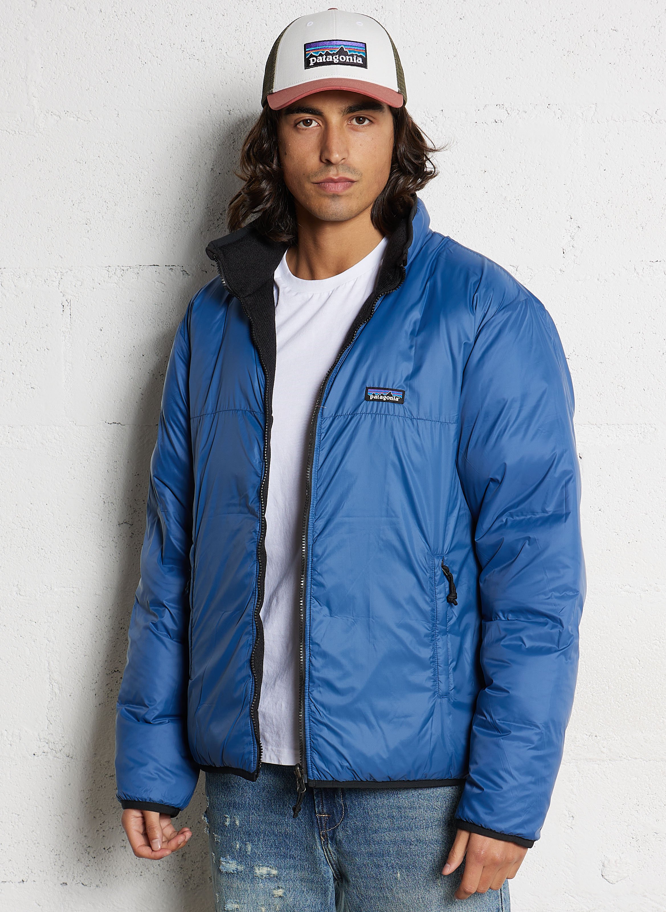 Quilted high neck solid coat PATAGONIA Black