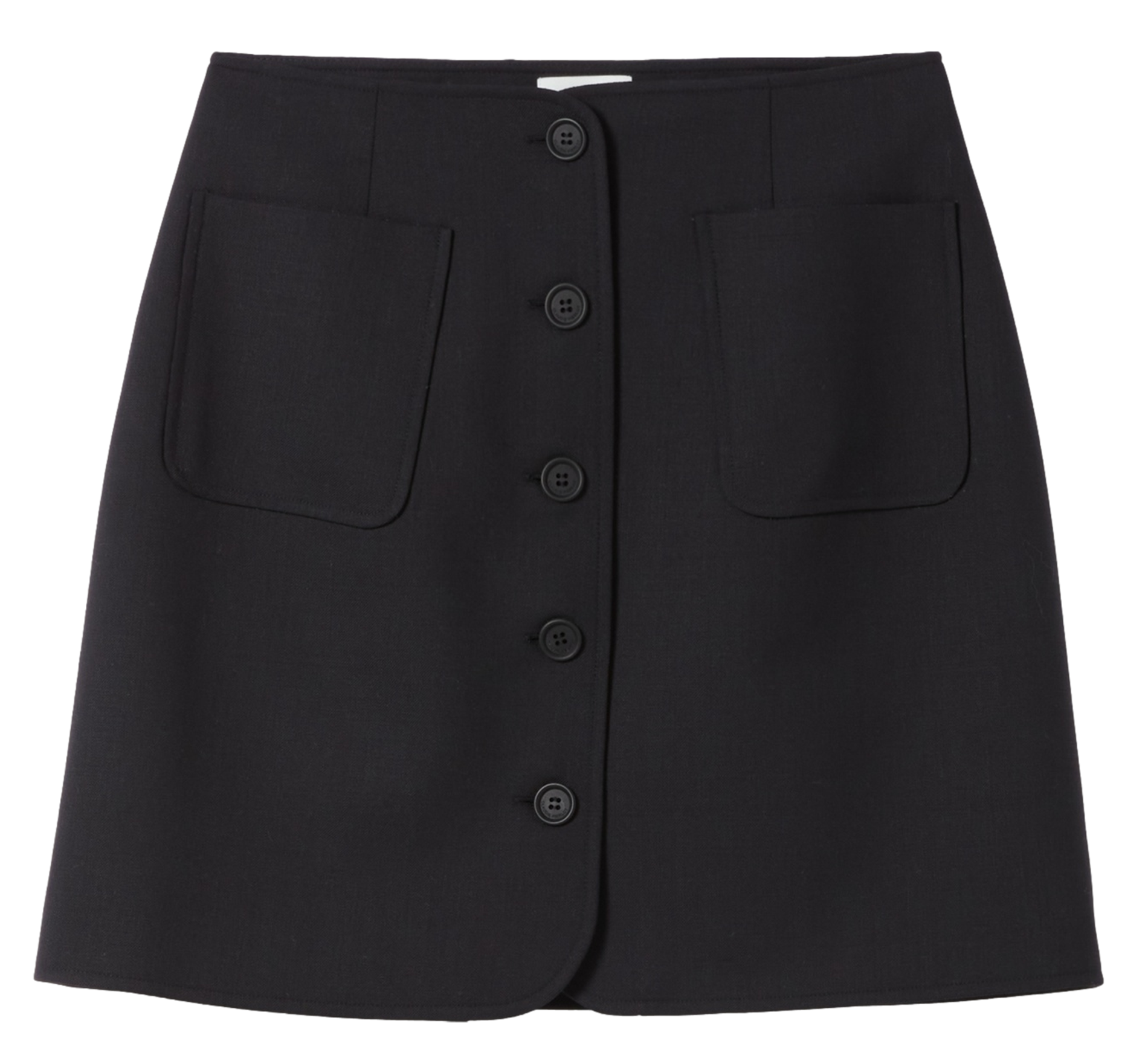 Jupe courte boutonnée en laine mélangée CLAUDIE PIERLOT Noir