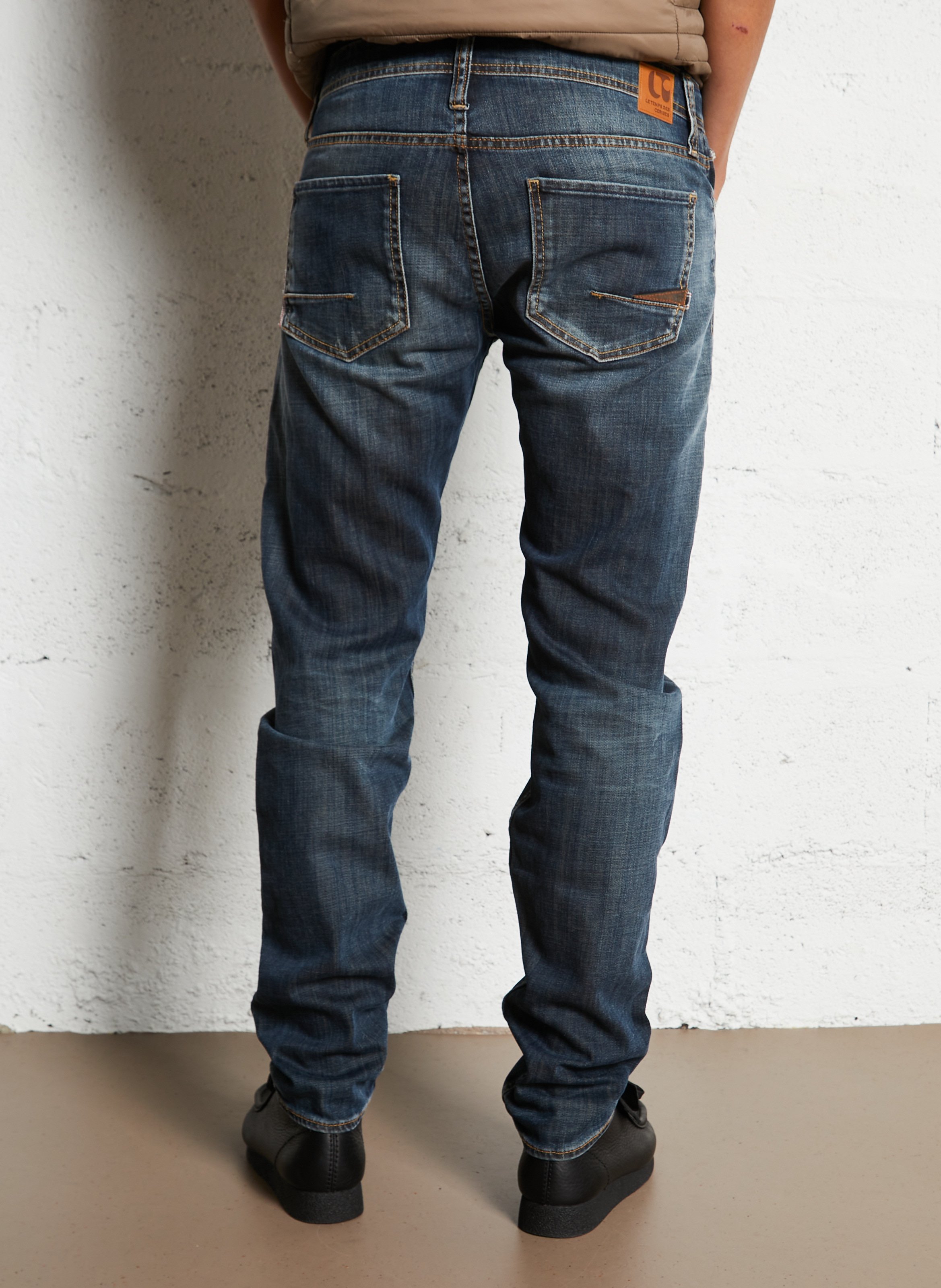 Fitted cotton blend jeans LE TEMPS DES CERISES Blue