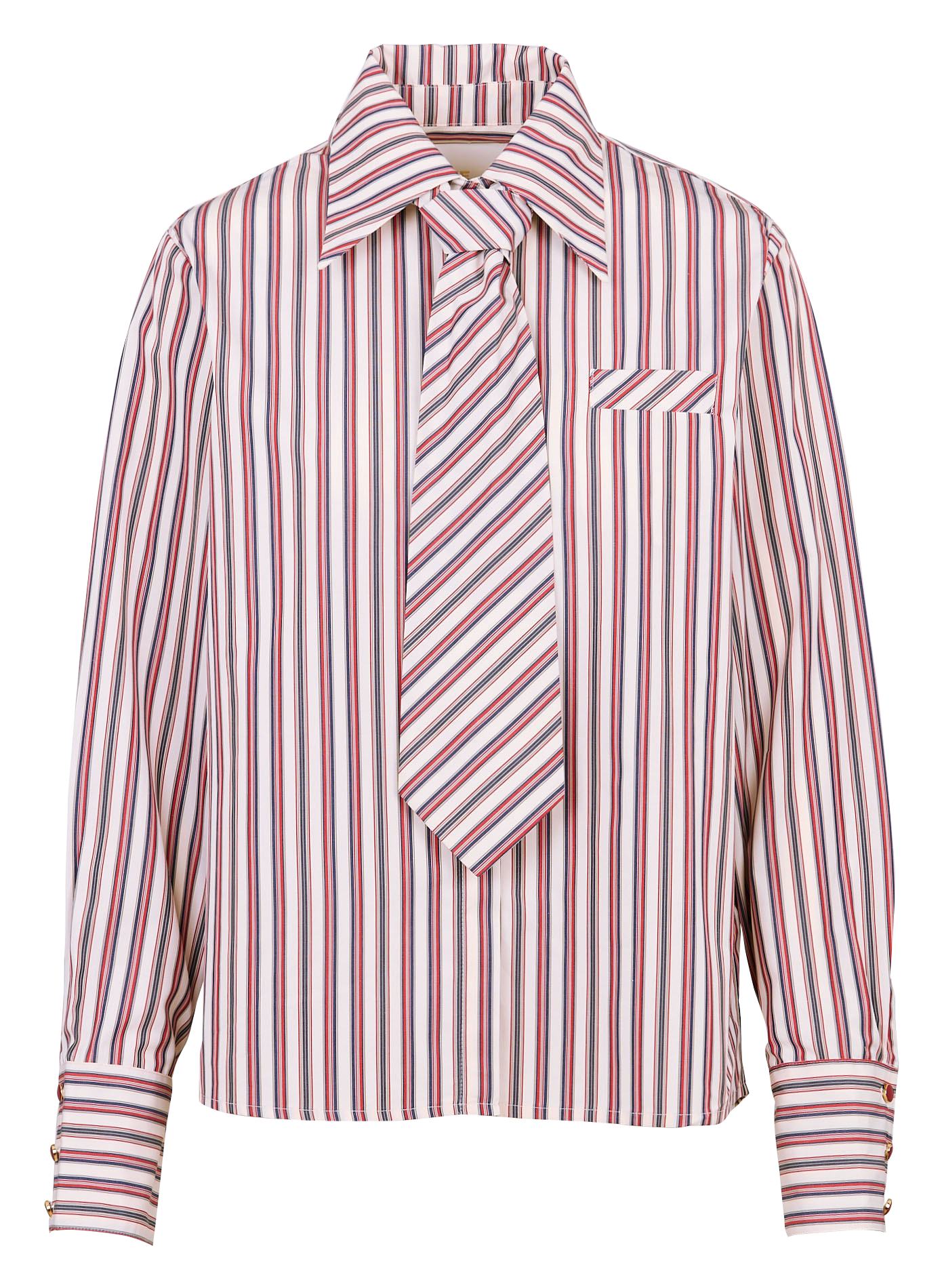 Chemise à rayures col classique THE LABEL EDITION Multicolore