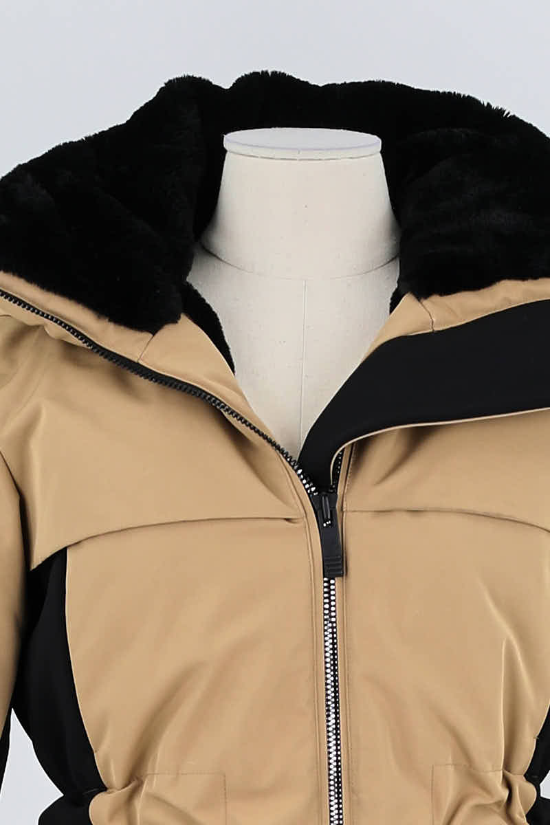 Lightweight quilted padded jacket with high neck FUSALP - Seconde main Beige